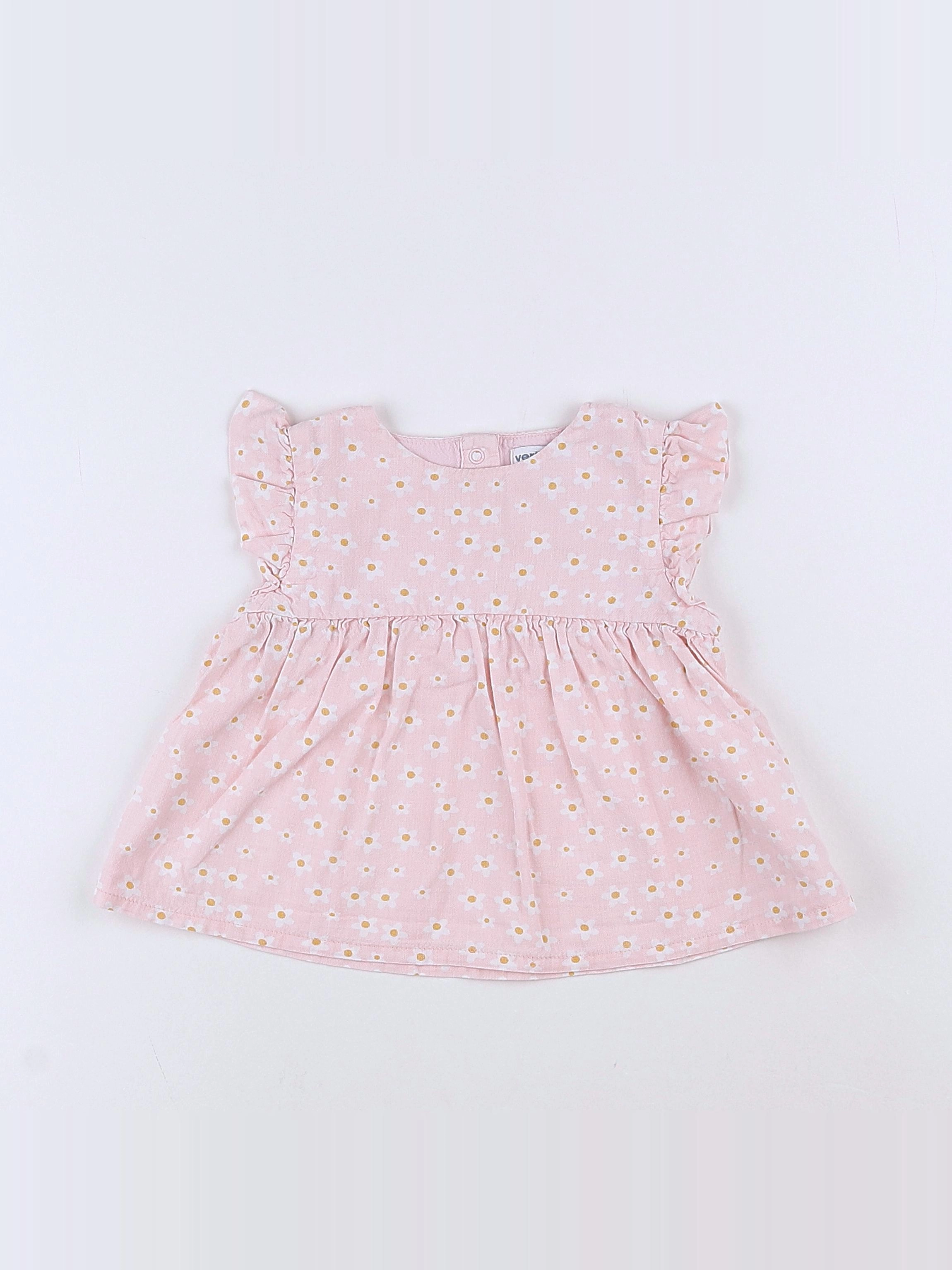 Vertbaudet - blouse rose - 12 mois