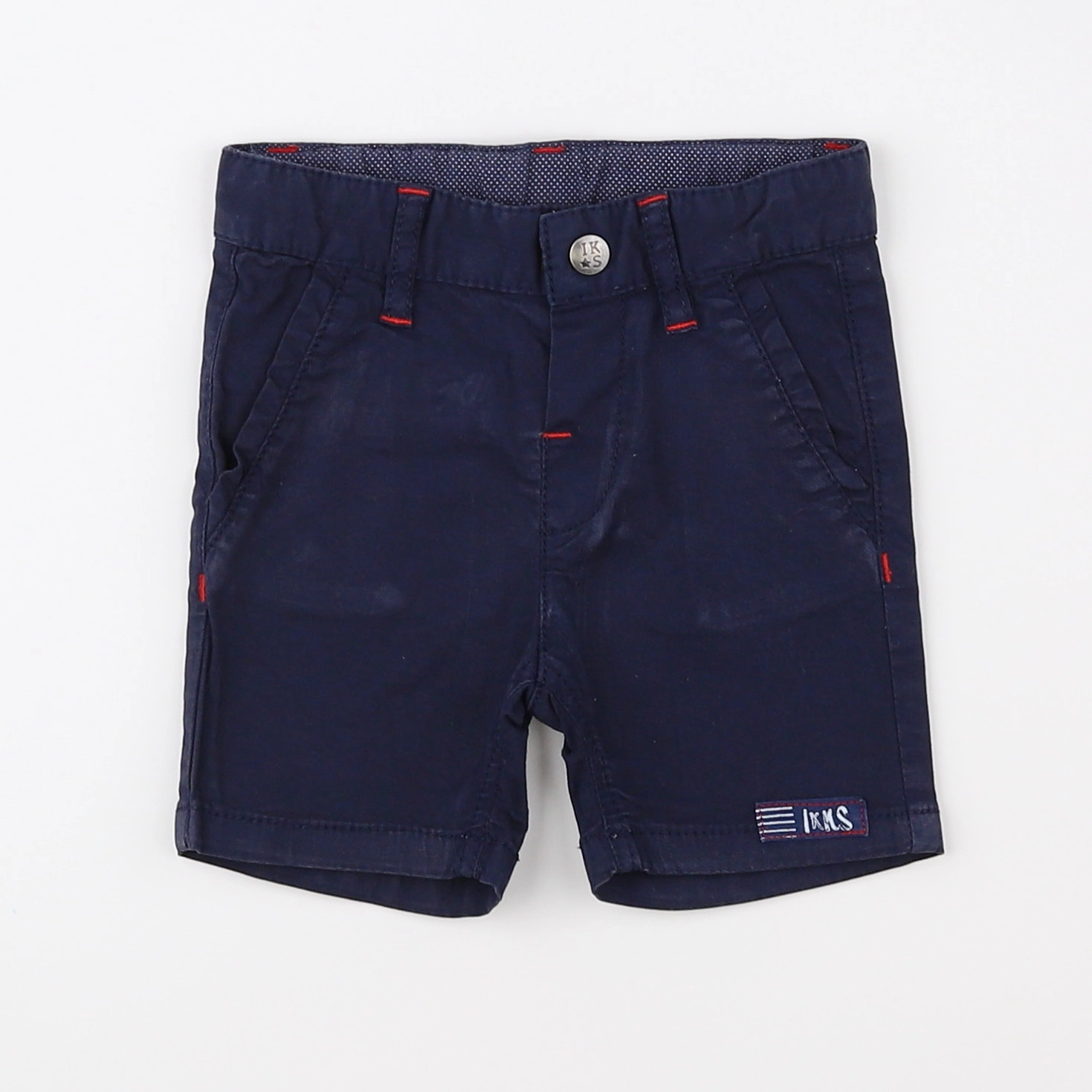 IKKS - short bleu - 6 mois