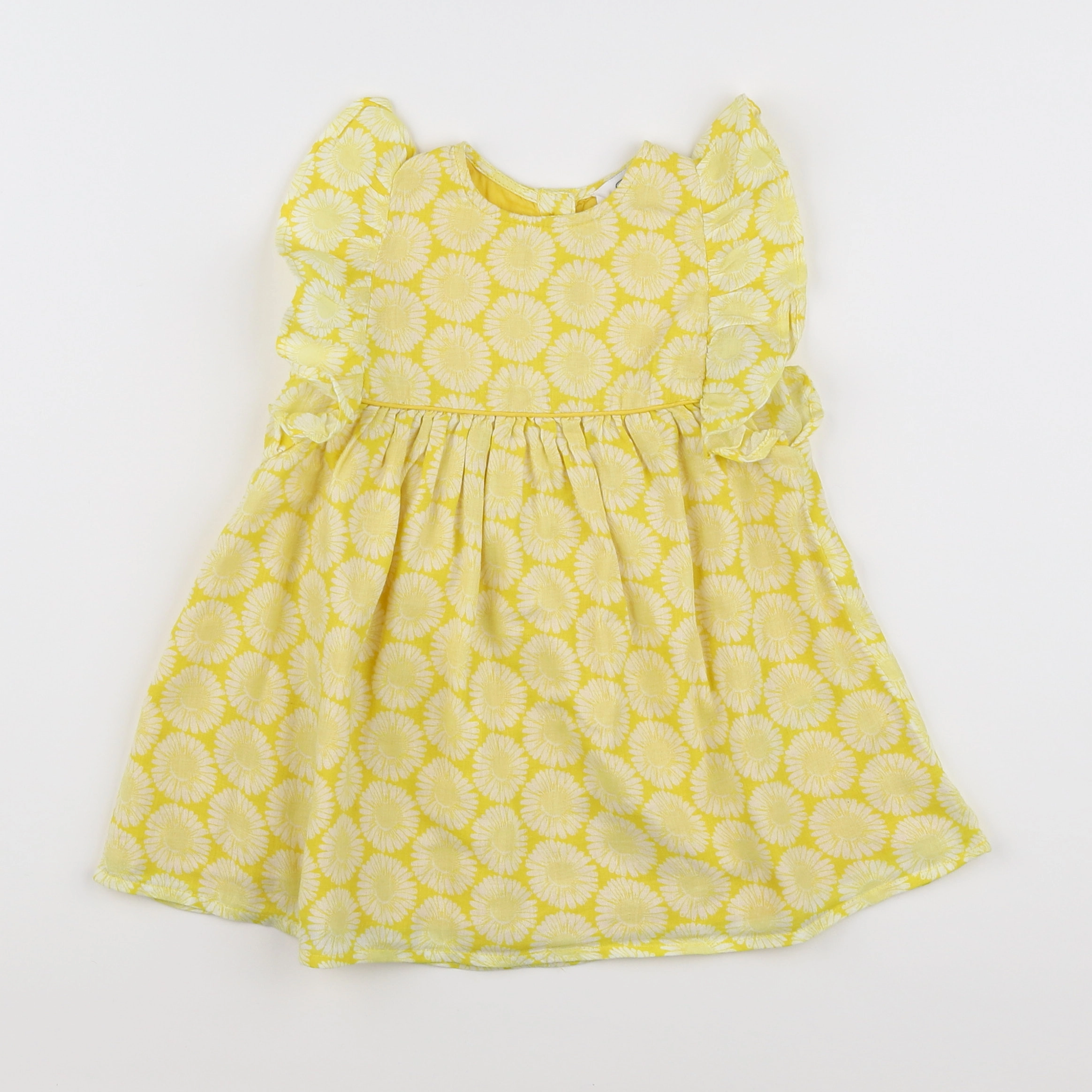 La Redoute - robe jaune, blanc - 18 mois