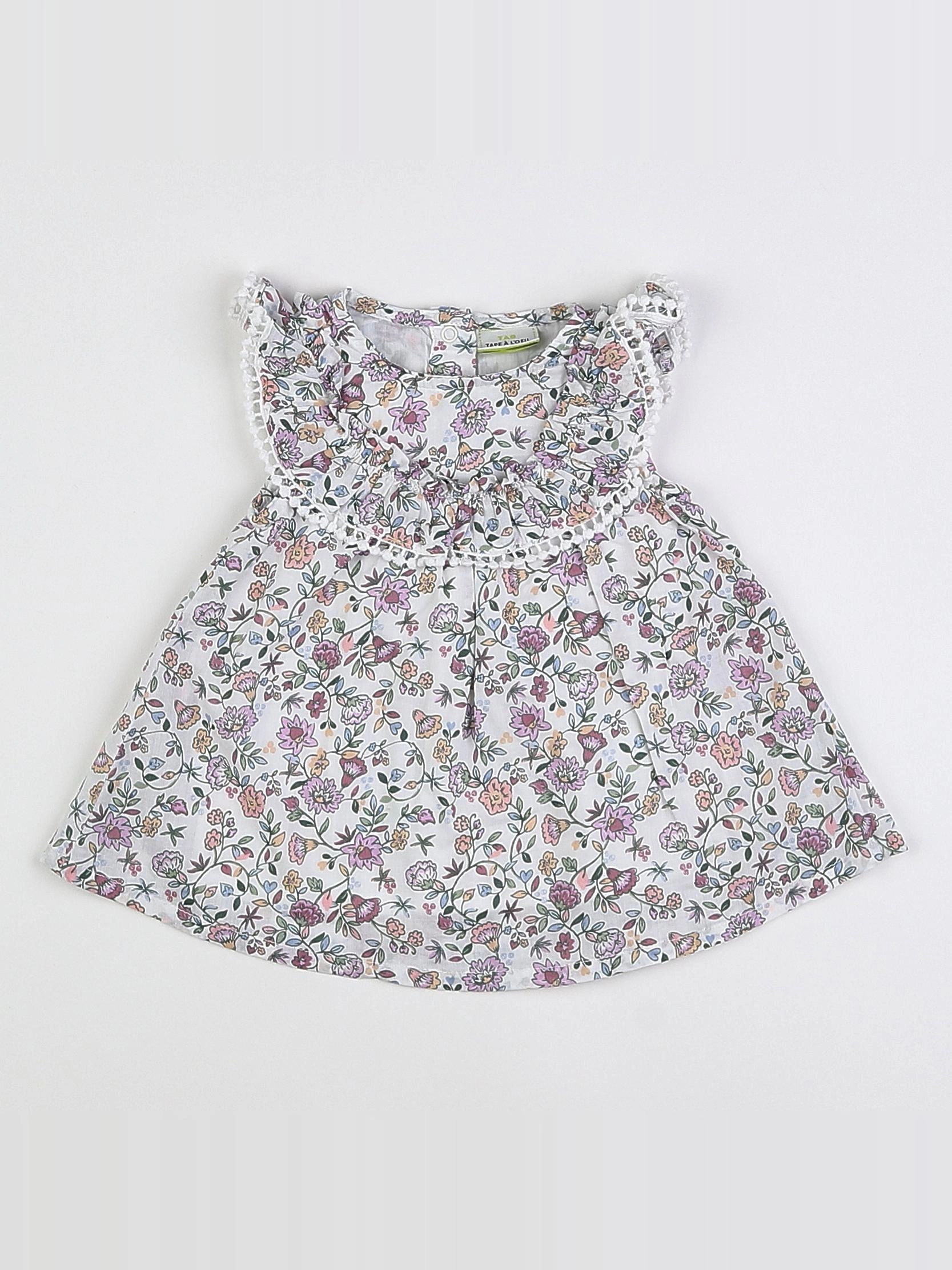 Tape à l'oeil - robe blanc, multicolore - 3 mois