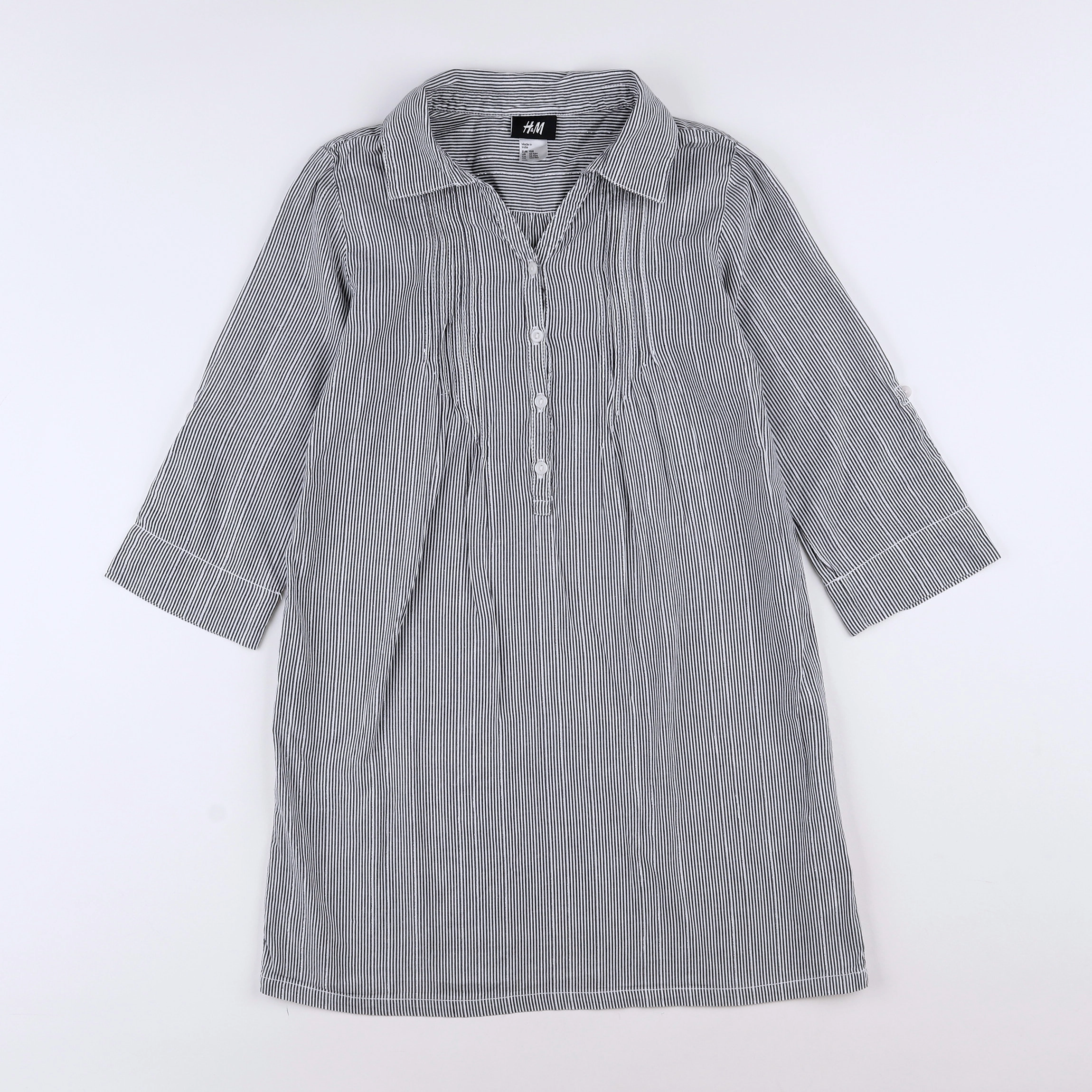 H&M - robe gris, argent - 12/13 ans