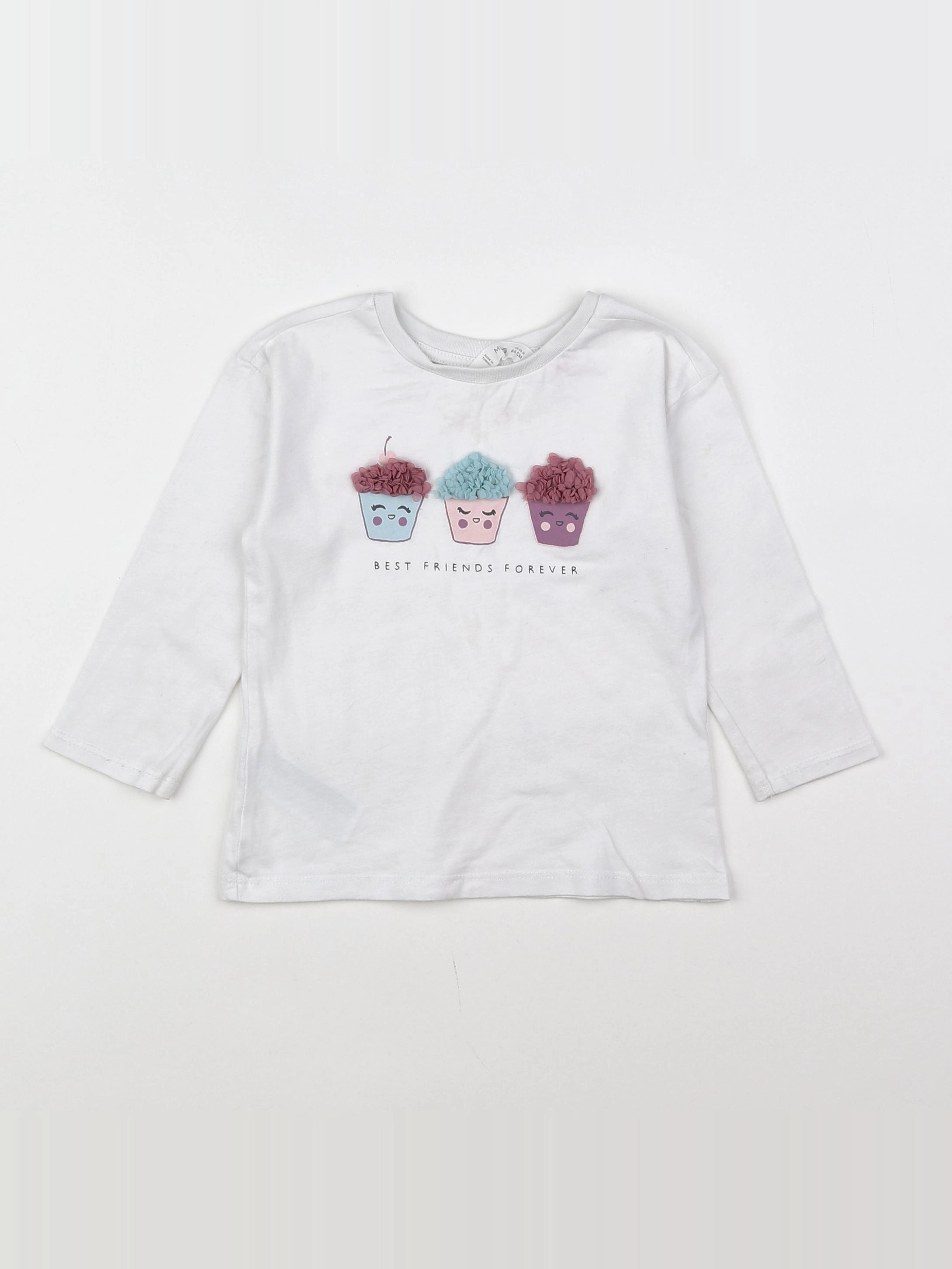 Mango - tee-shirt blanc - 12 mois