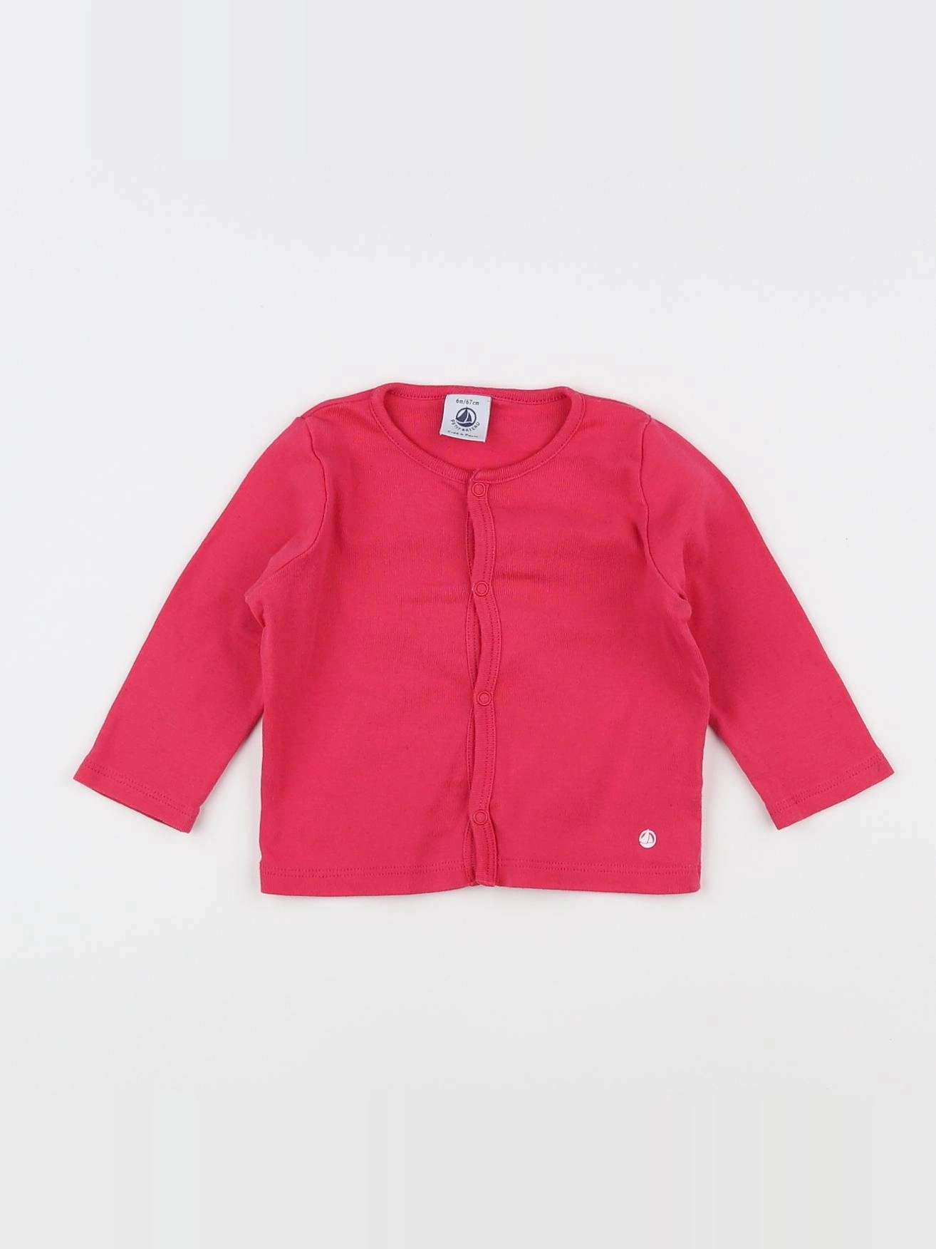 Petit Bateau - tee-shirt rose - 6 mois