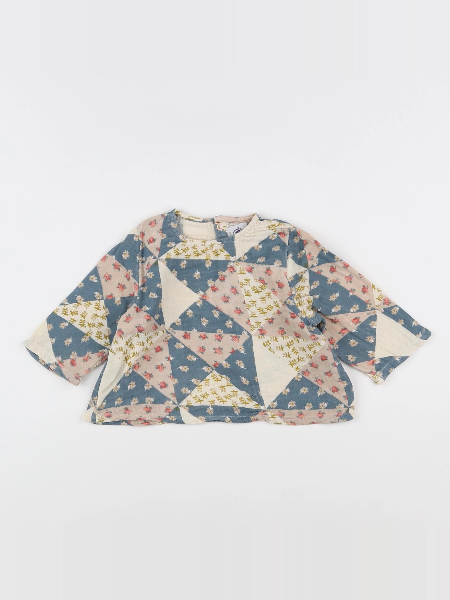 Petit Bateau - blouse multicolore - 6 mois