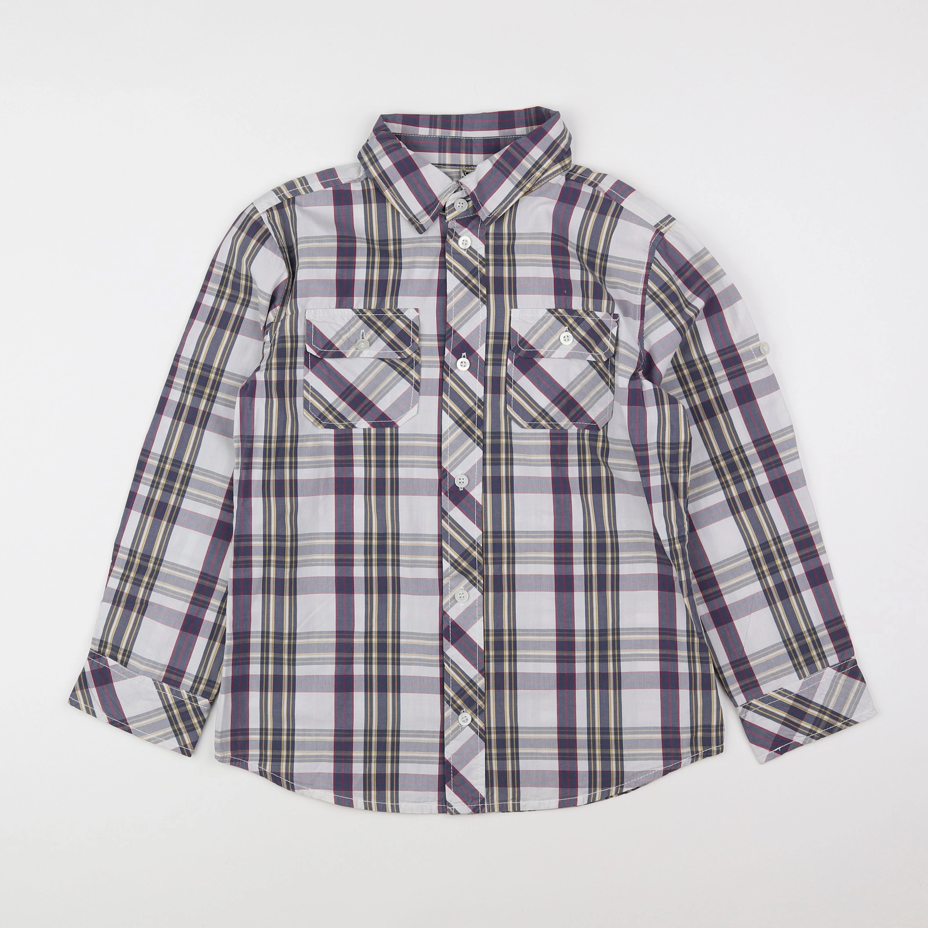Tape à l'oeil - chemise blanc, gris - 10 ans