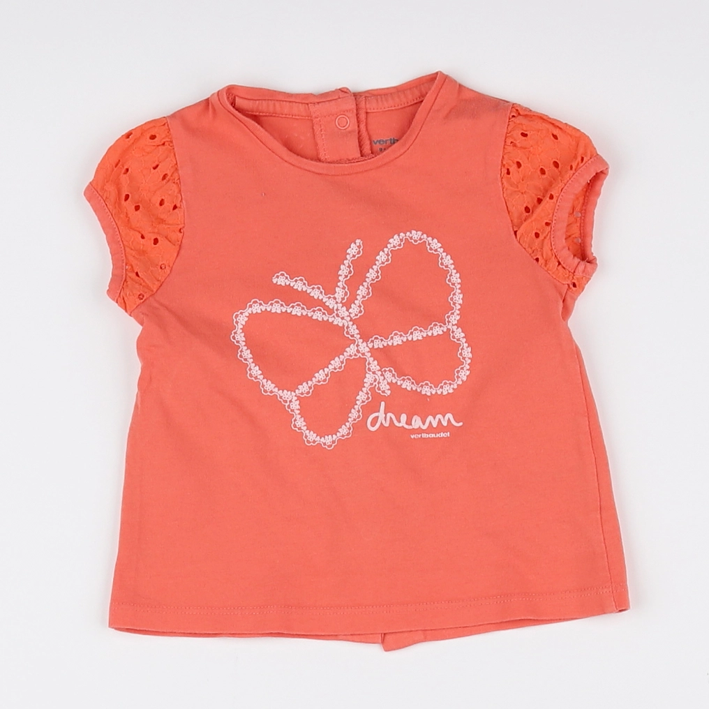 Vertbaudet - tee-shirt orange - 9 mois