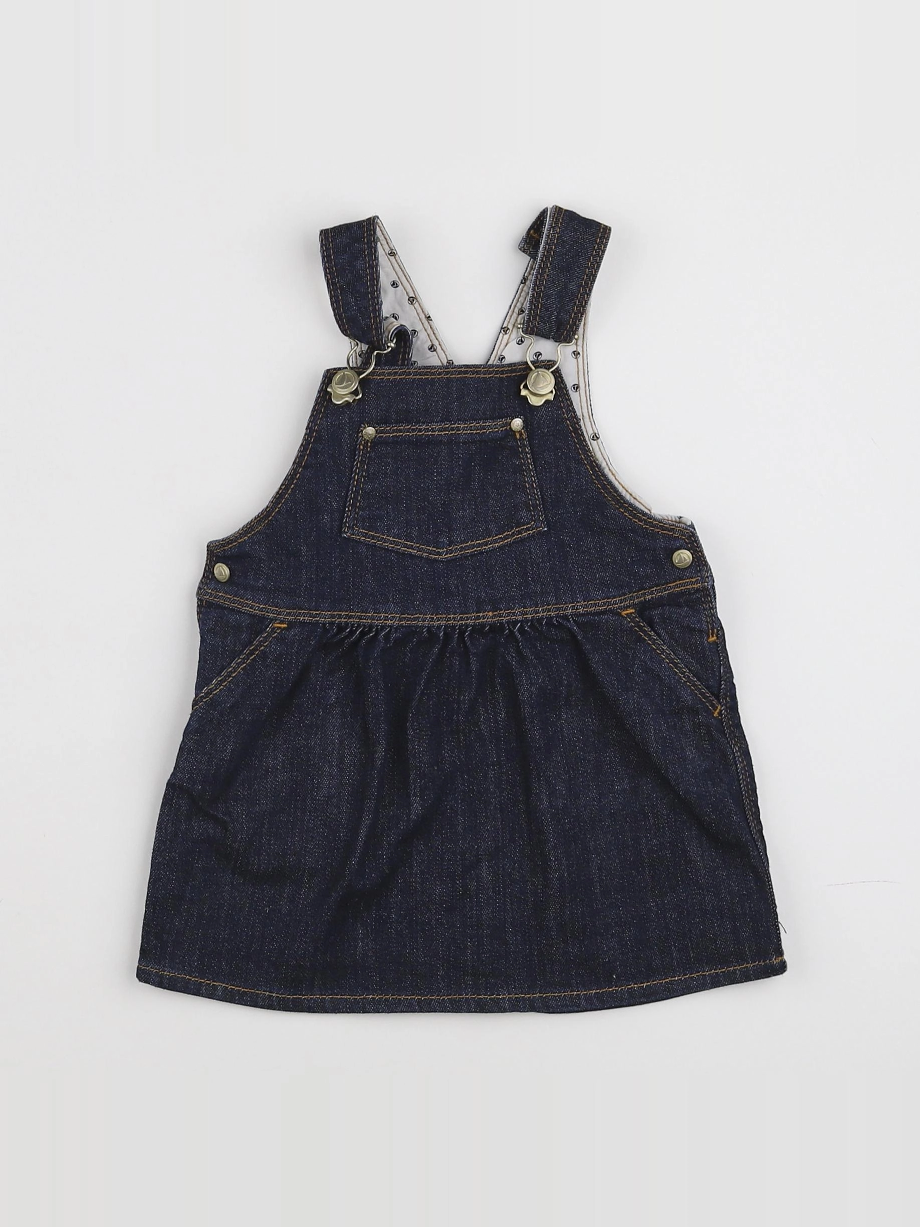 Petit Bateau - robe bleu - 12 mois