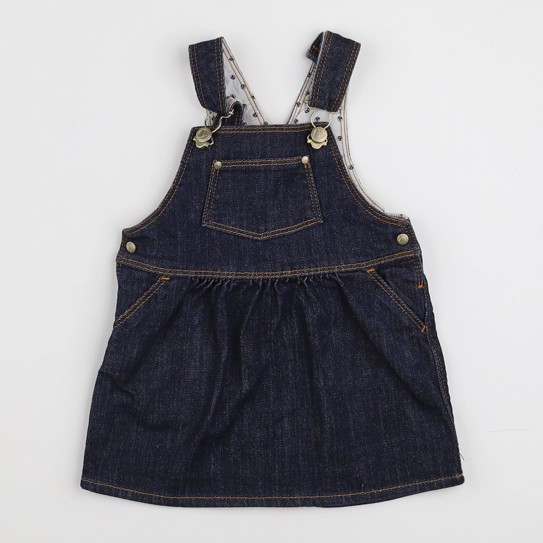 Petit Bateau - robe bleu - 12 mois