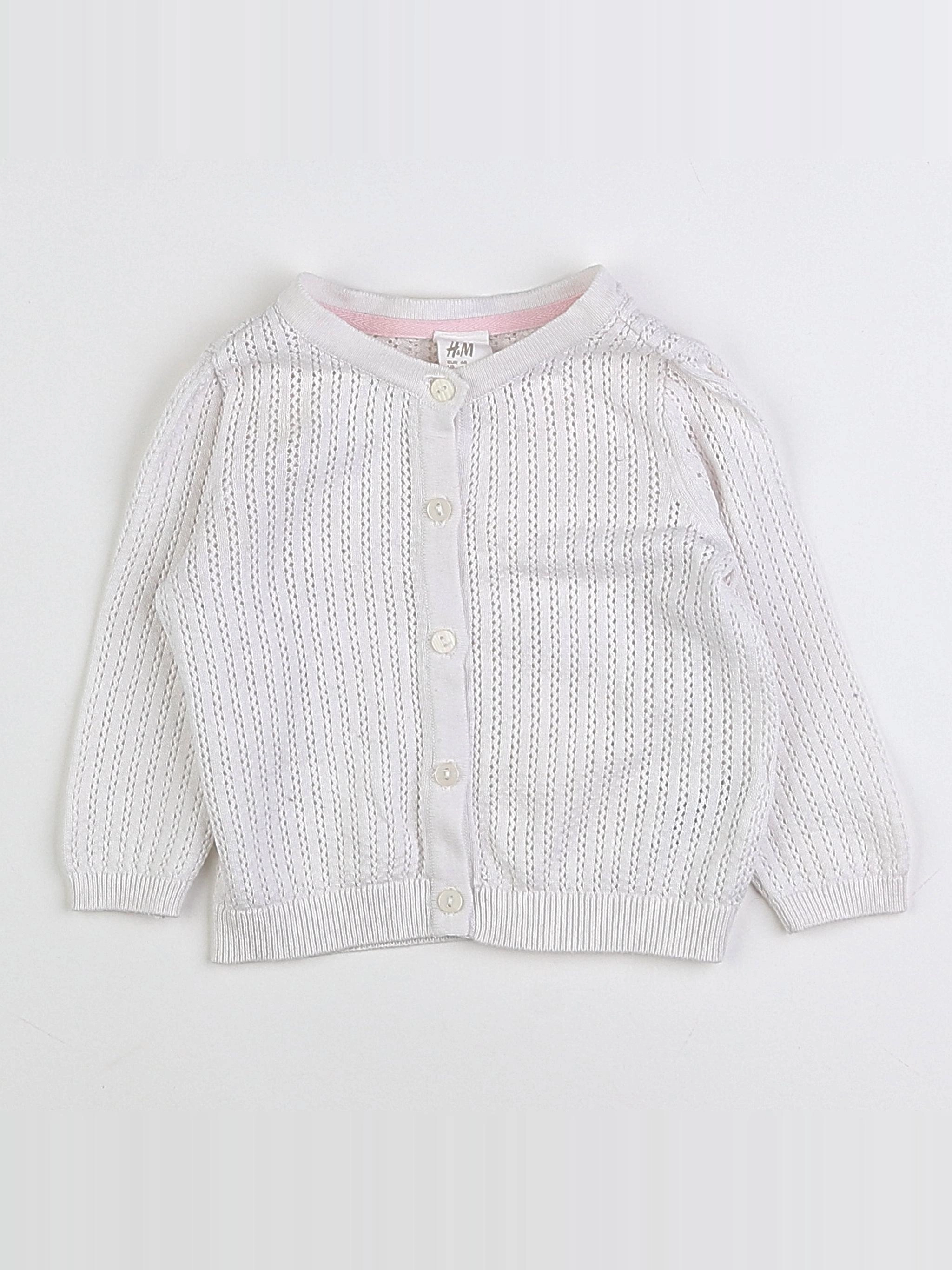 H&M - gilet blanc - 6 mois