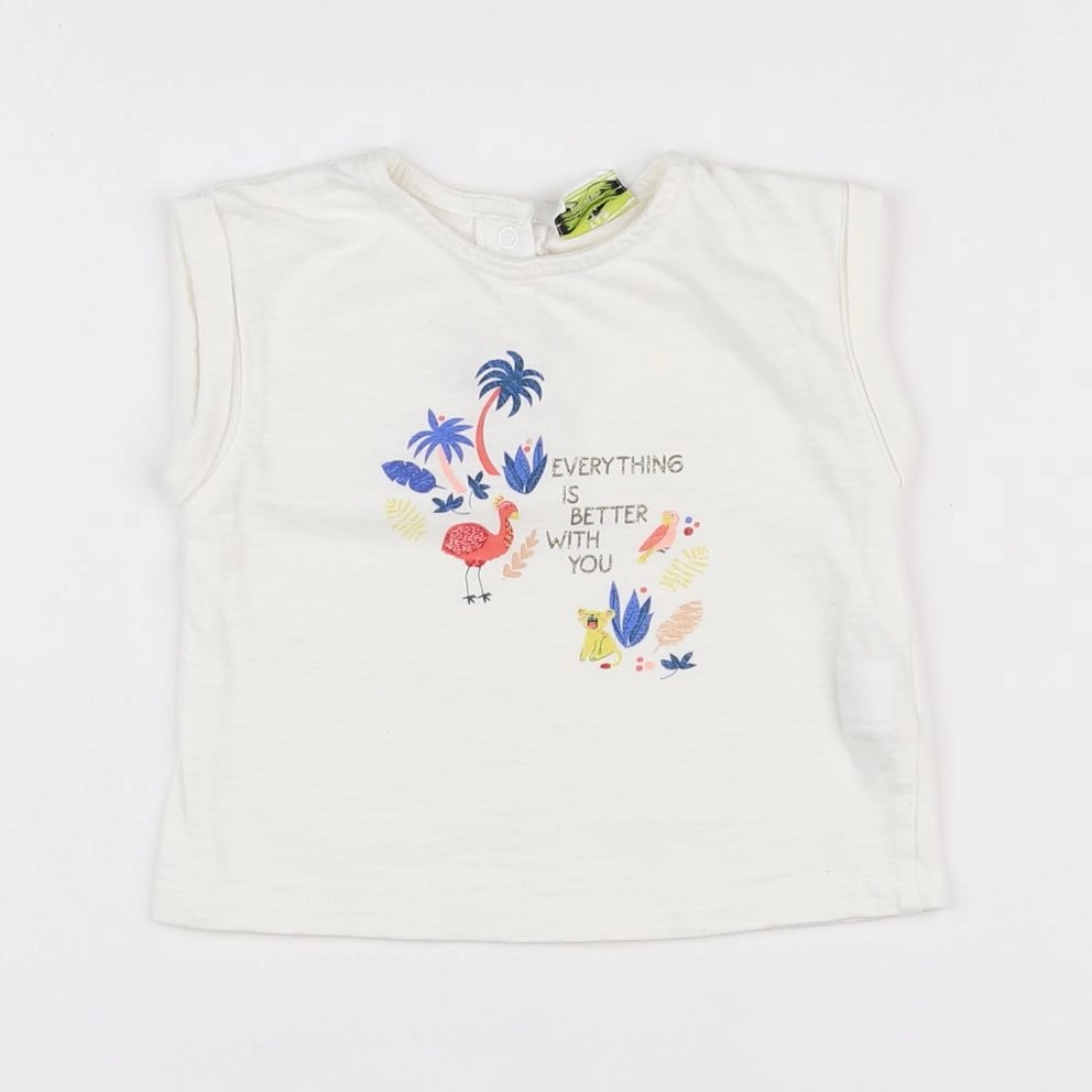 Tape à l'oeil - tee-shirt blanc - 6 mois