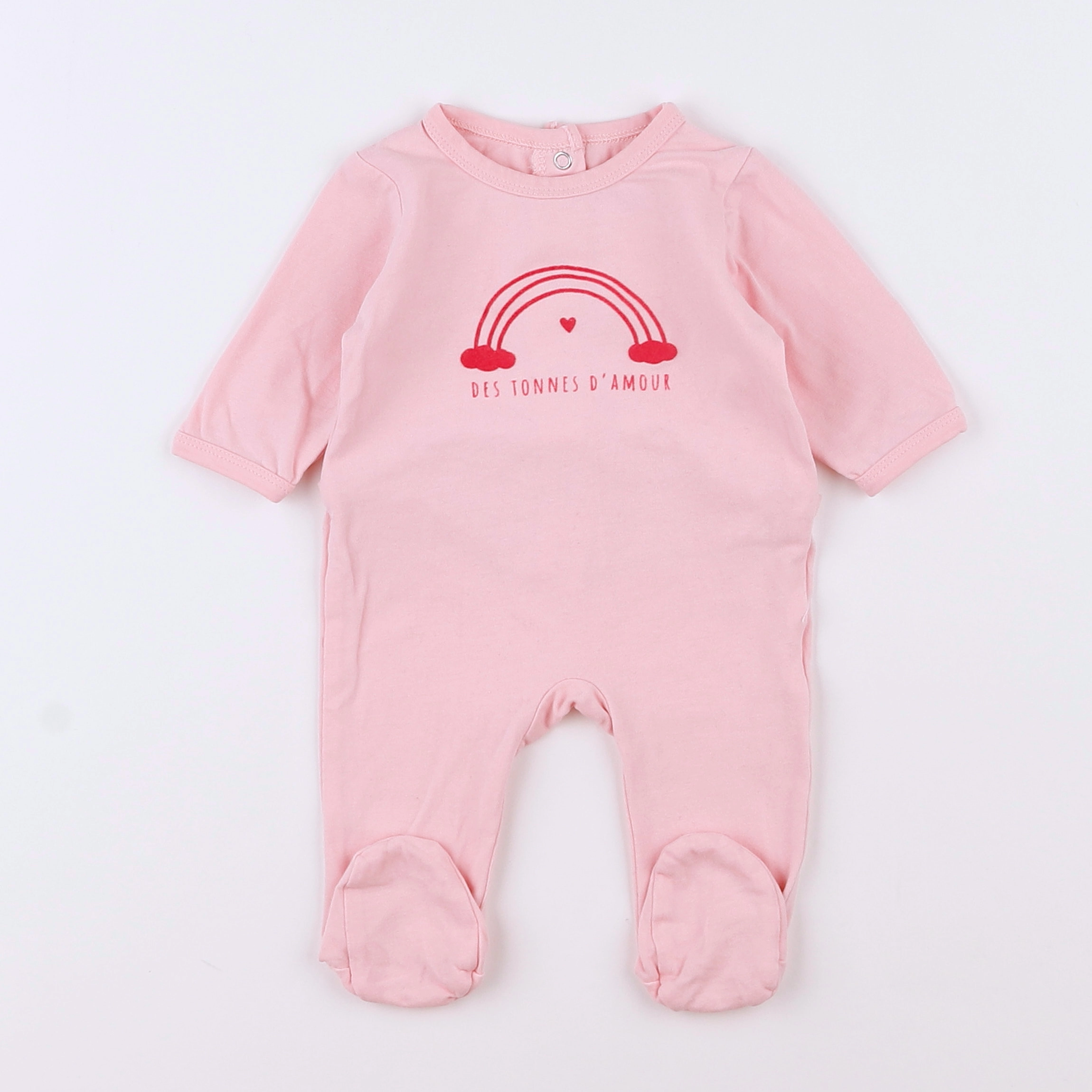 Vertbaudet - pyjama coton rose - 1 mois