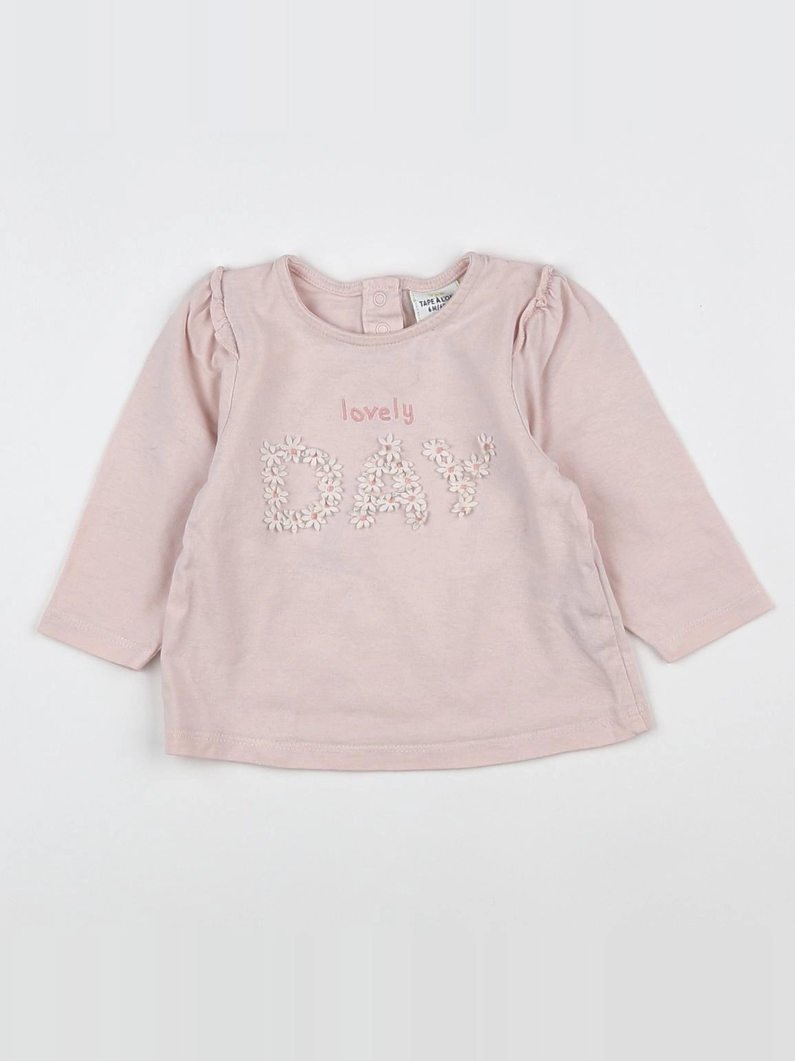 Tape à l'oeil - tee-shirt rose - 6 mois