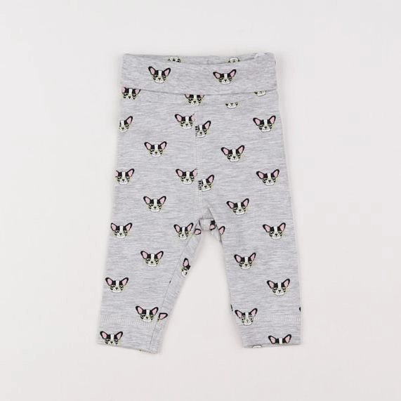 H&M - legging gris - 1 mois