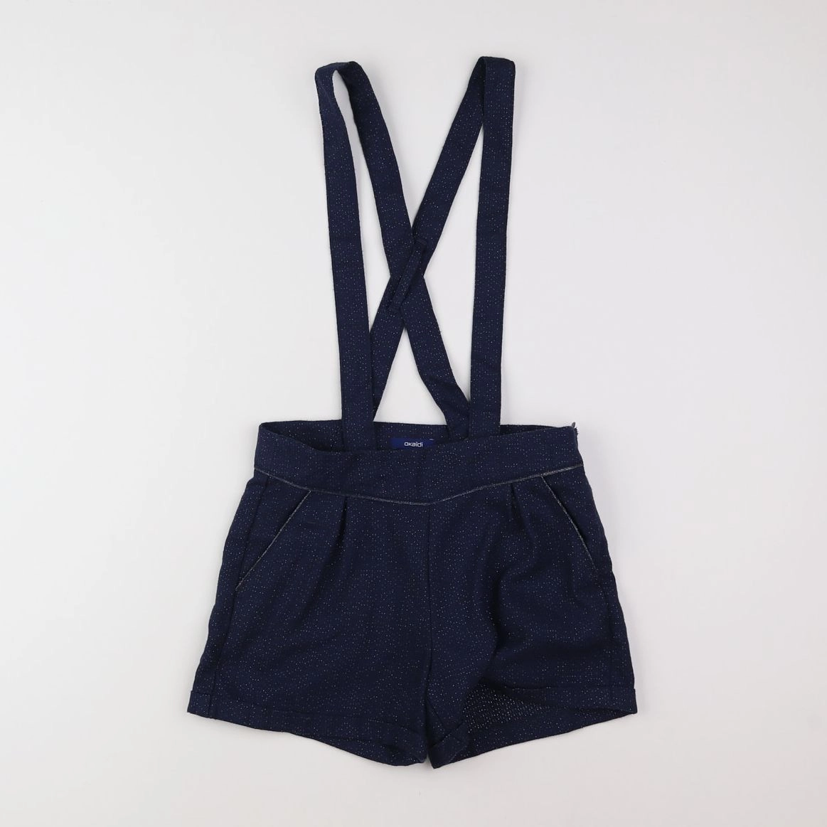 Okaidi - short bleu, argent - 10 ans