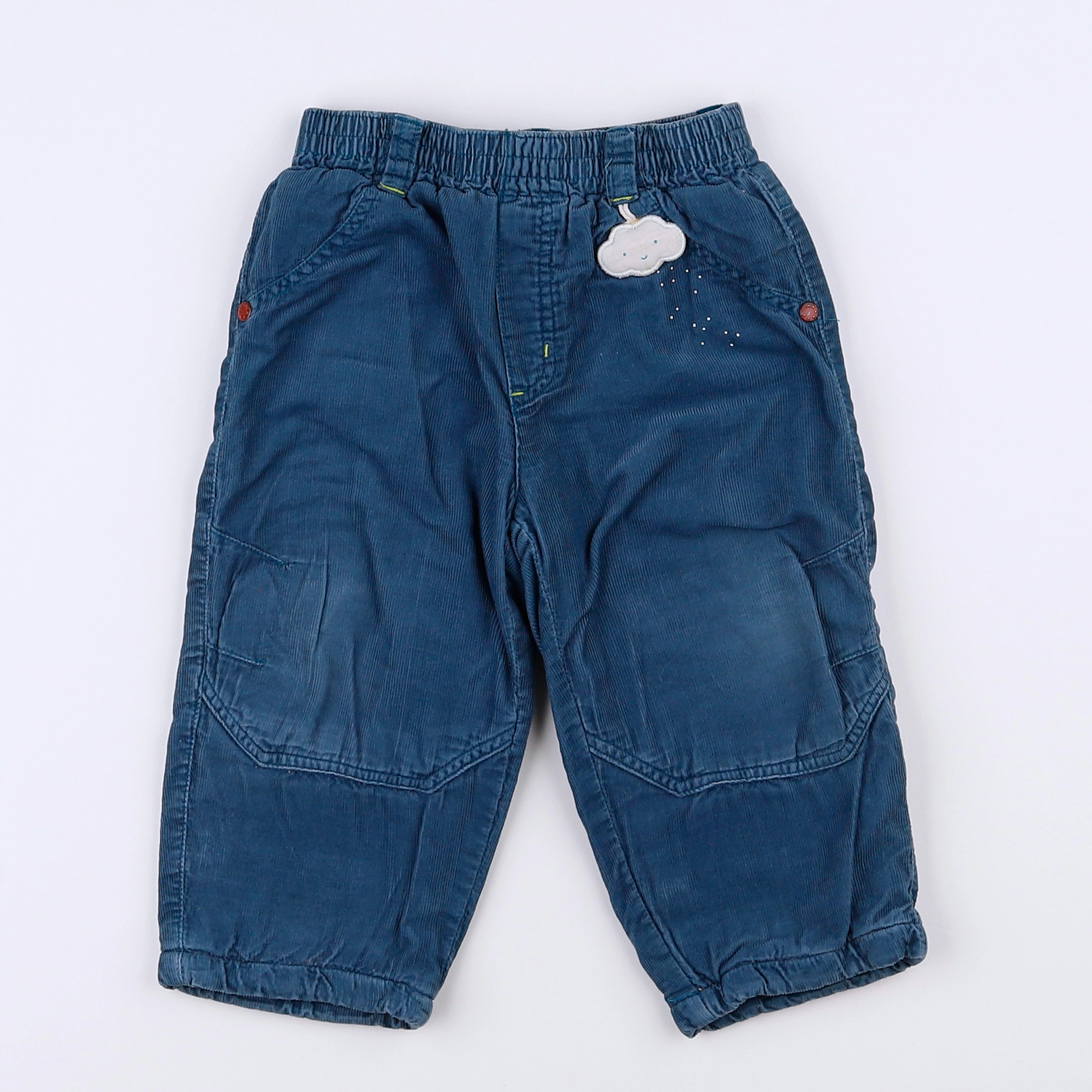 Catimini - pantalon doublé bleu - 12 mois