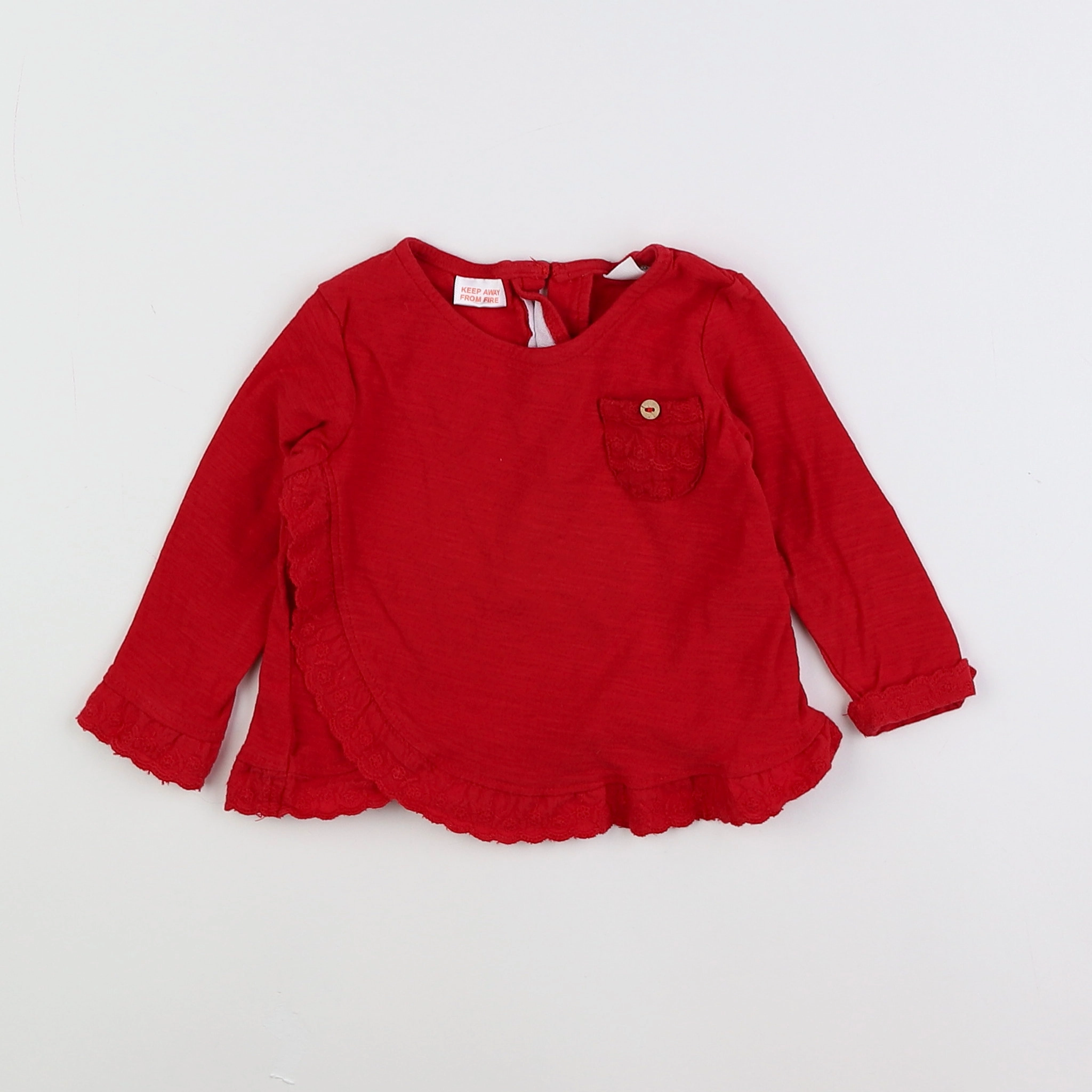 Zara - tee-shirt rouge - 3/6 mois