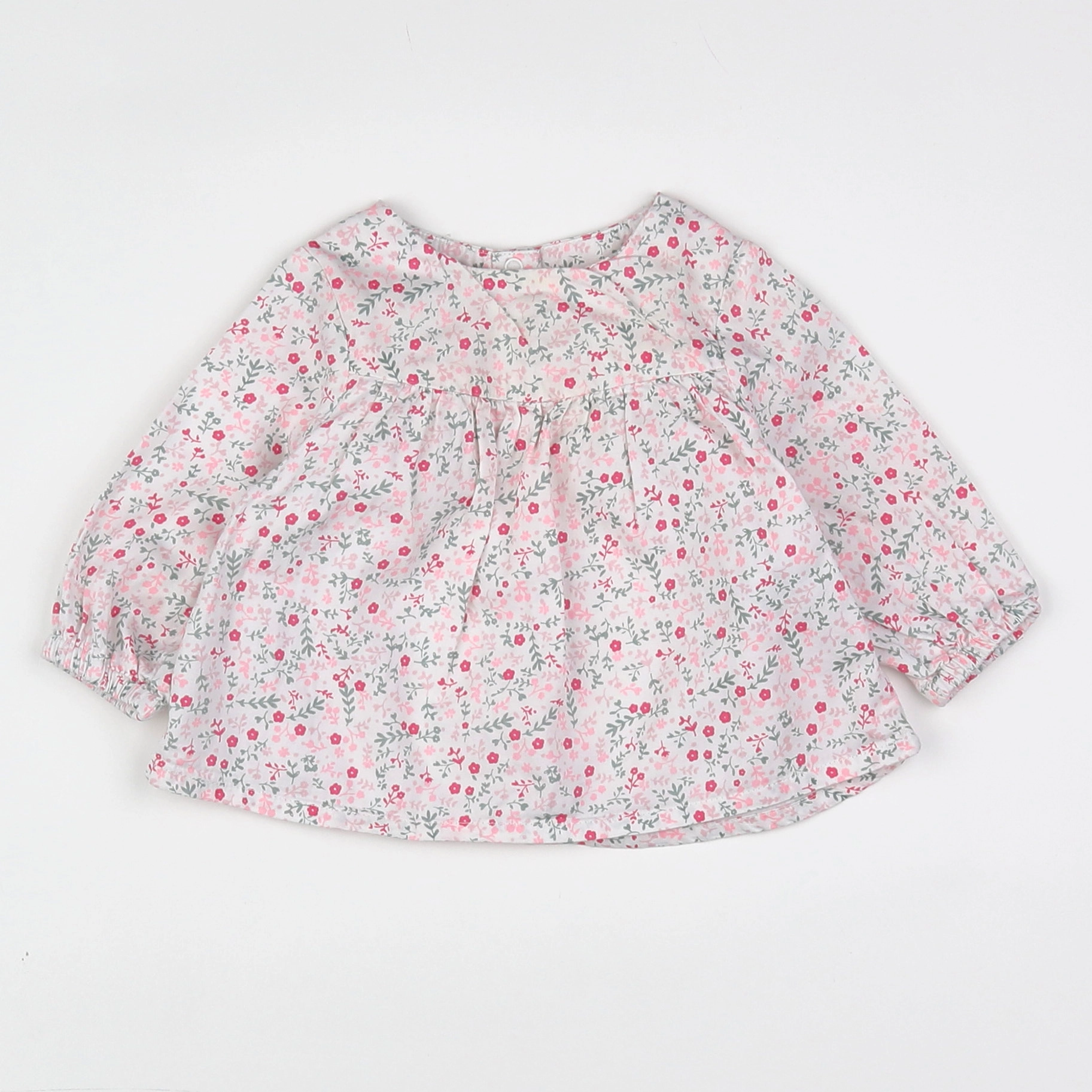 Tape à l'oeil - blouse blanc, rose - 3 mois