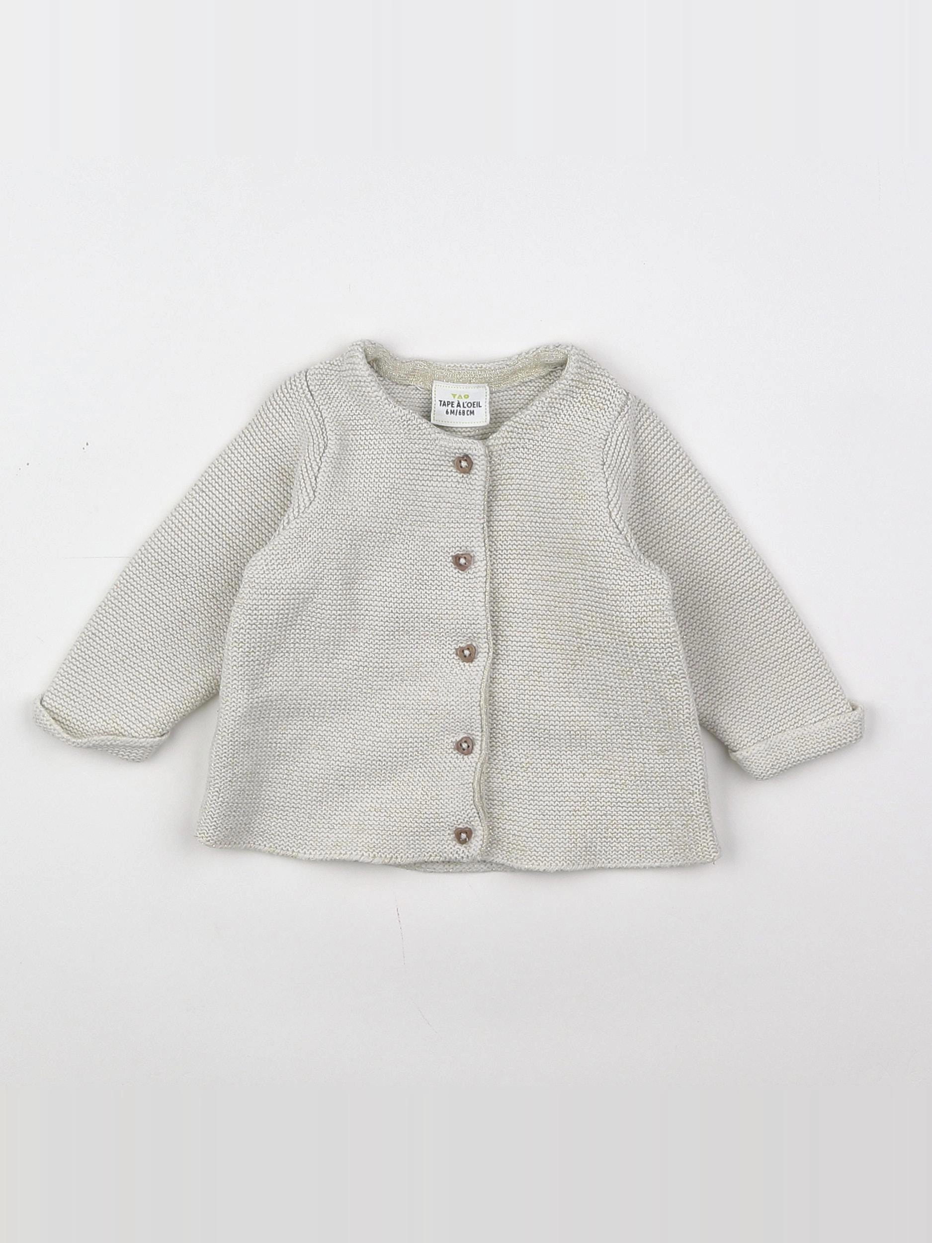 Tape à l'oeil - gilet beige - 6 mois