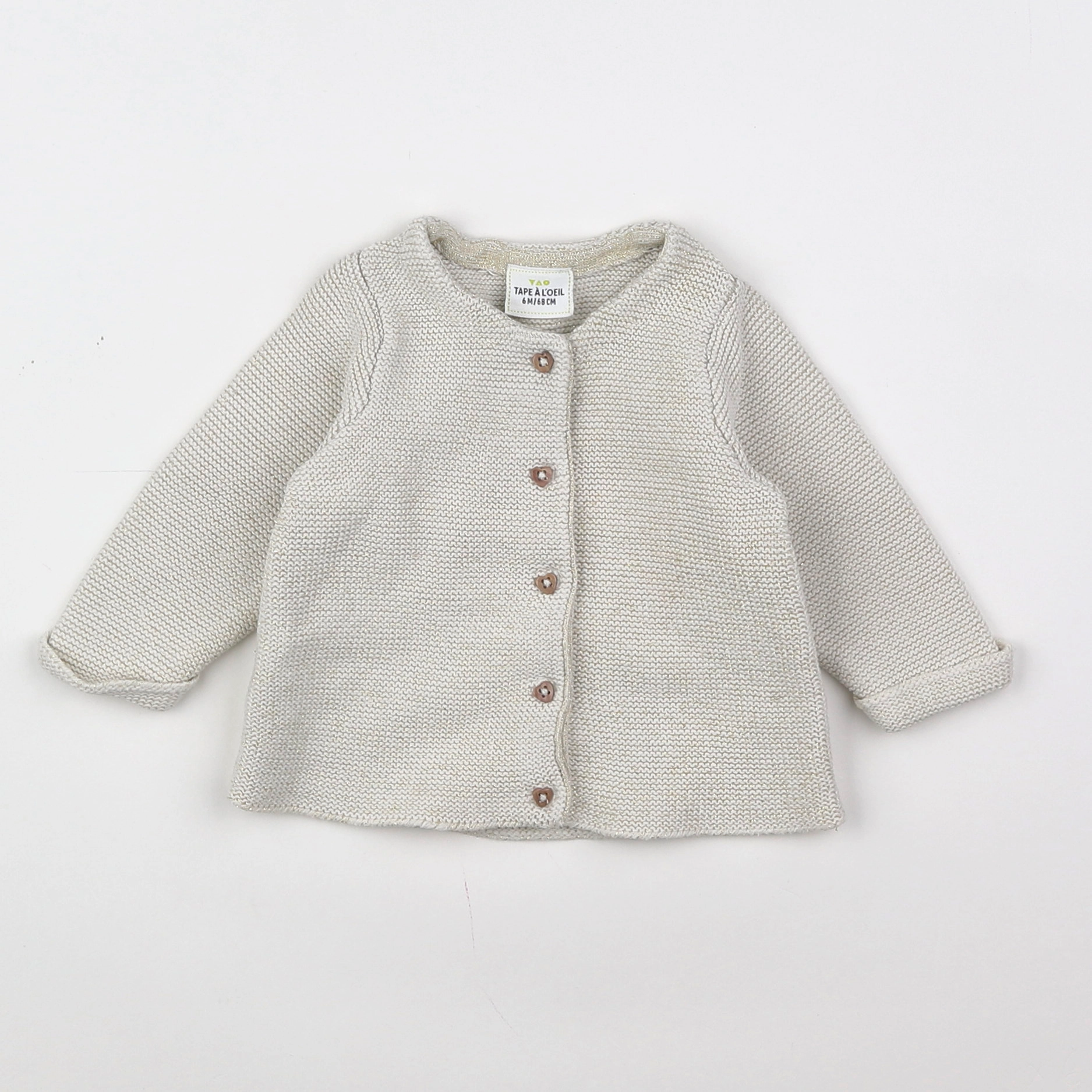 Tape à l'oeil - gilet beige - 6 mois