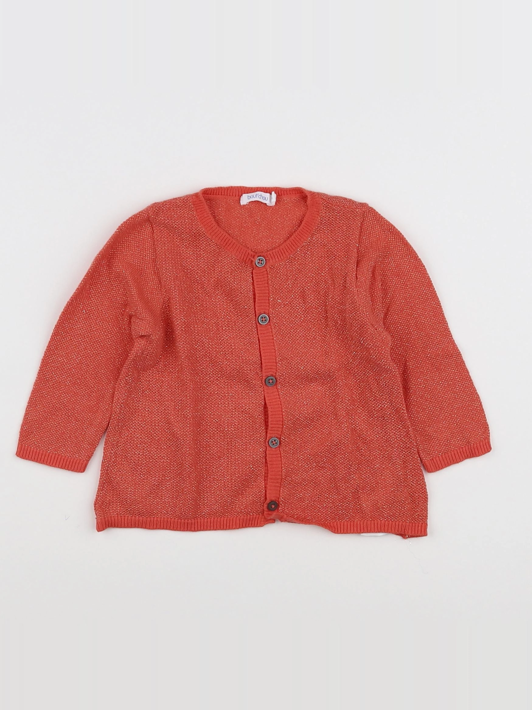 Boutchou - gilet orange, or - 9 mois