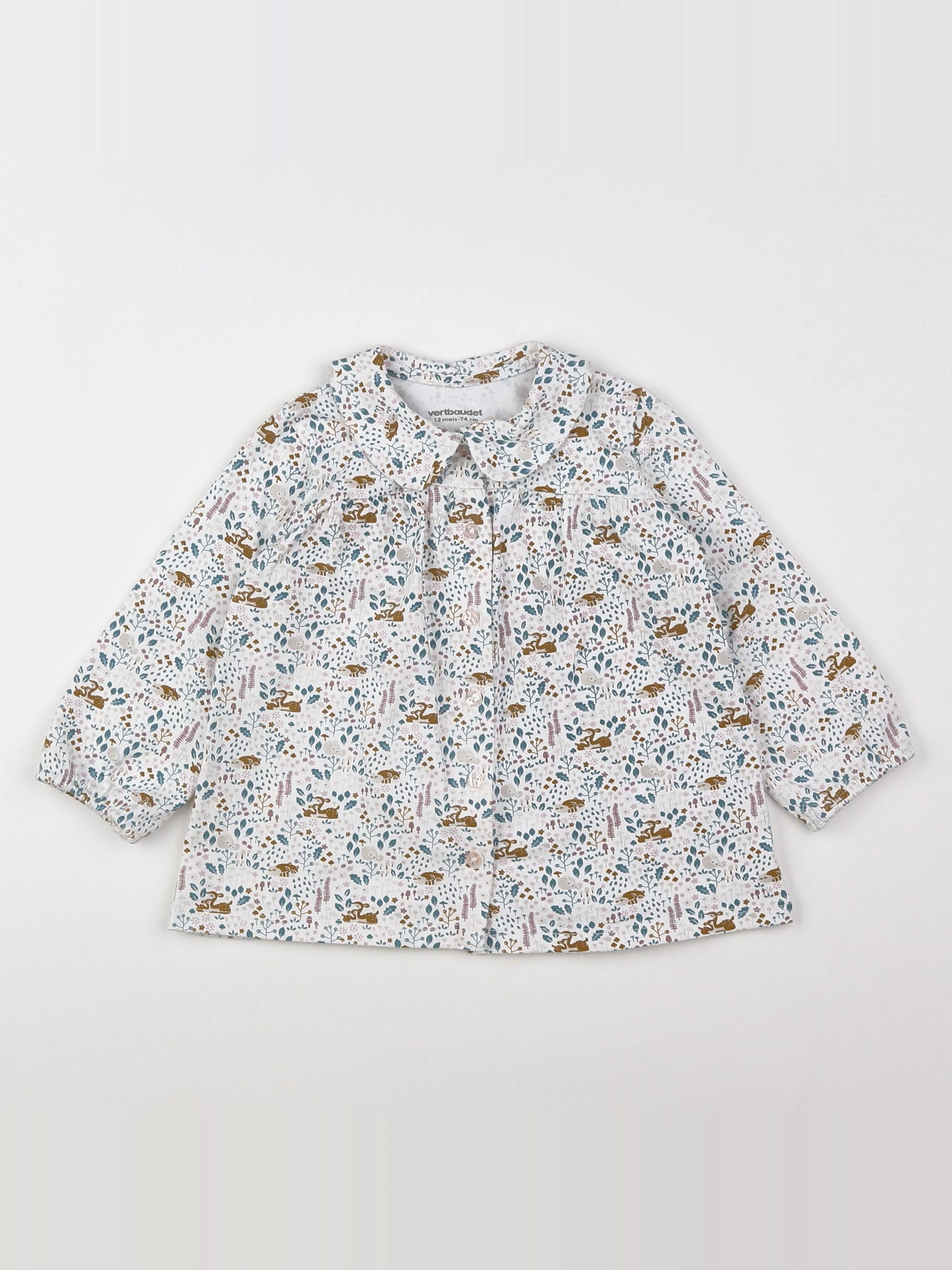 Vertbaudet - blouse multicolore - 12 mois