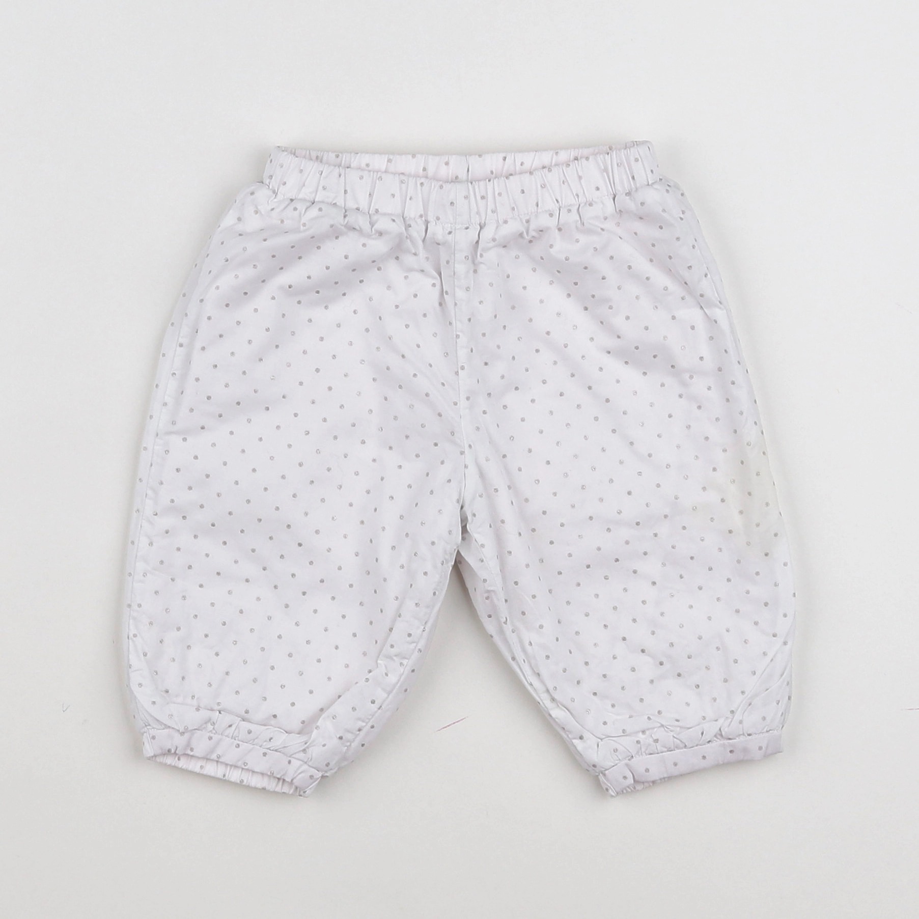 Jacadi - pantalon blanc, argent - 6 mois
