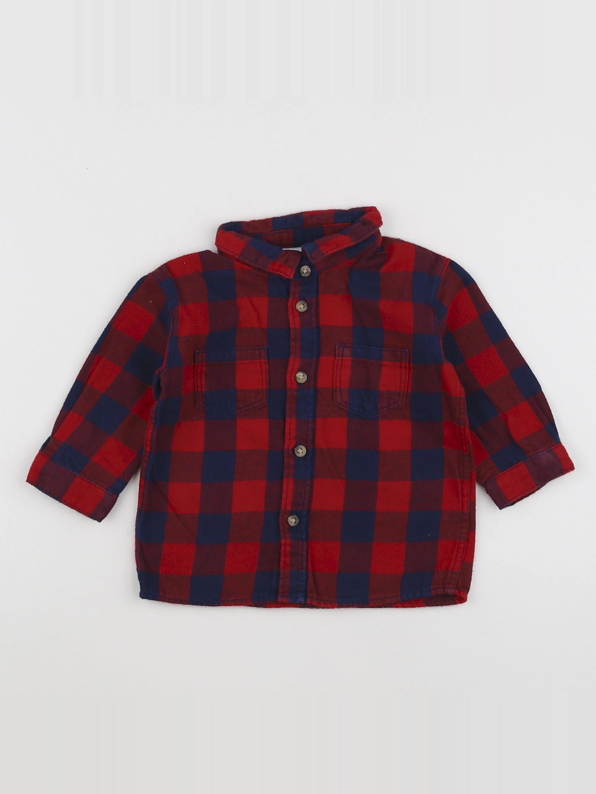 H&M - chemise rouge - 6 mois