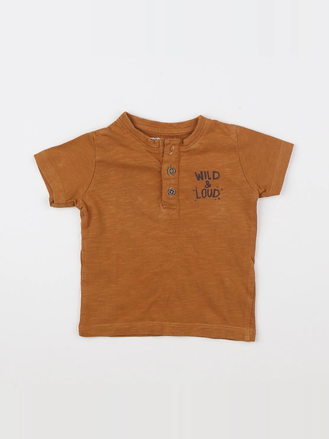 Vertbaudet - tee-shirt marron - 6 mois