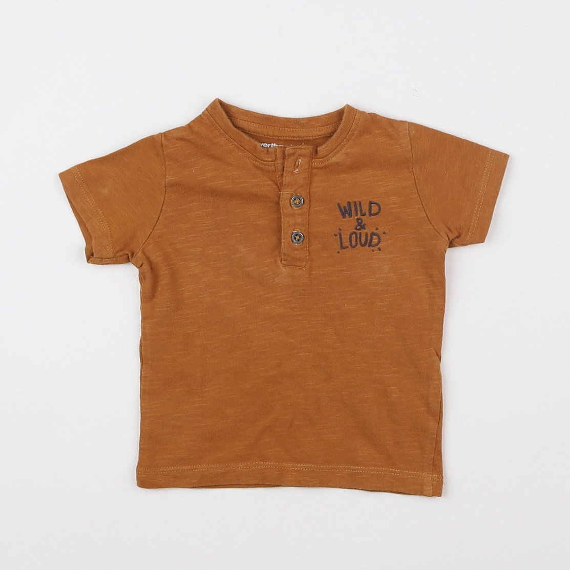 Vertbaudet - tee-shirt marron - 6 mois