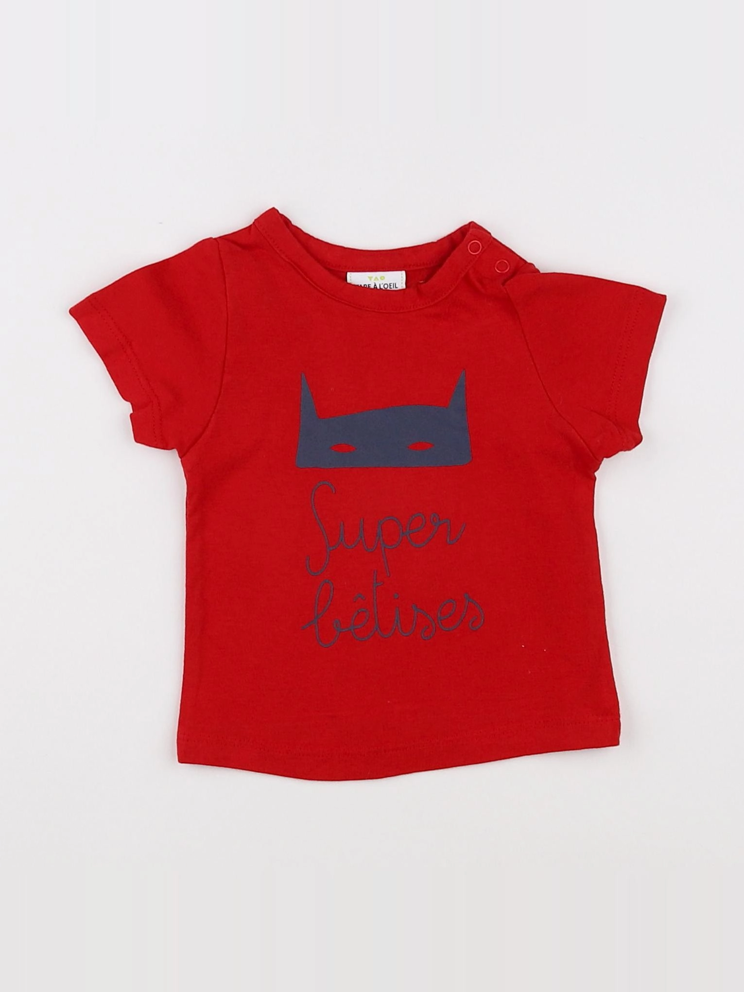 Tape à l'oeil - tee-shirt rouge - 3 mois