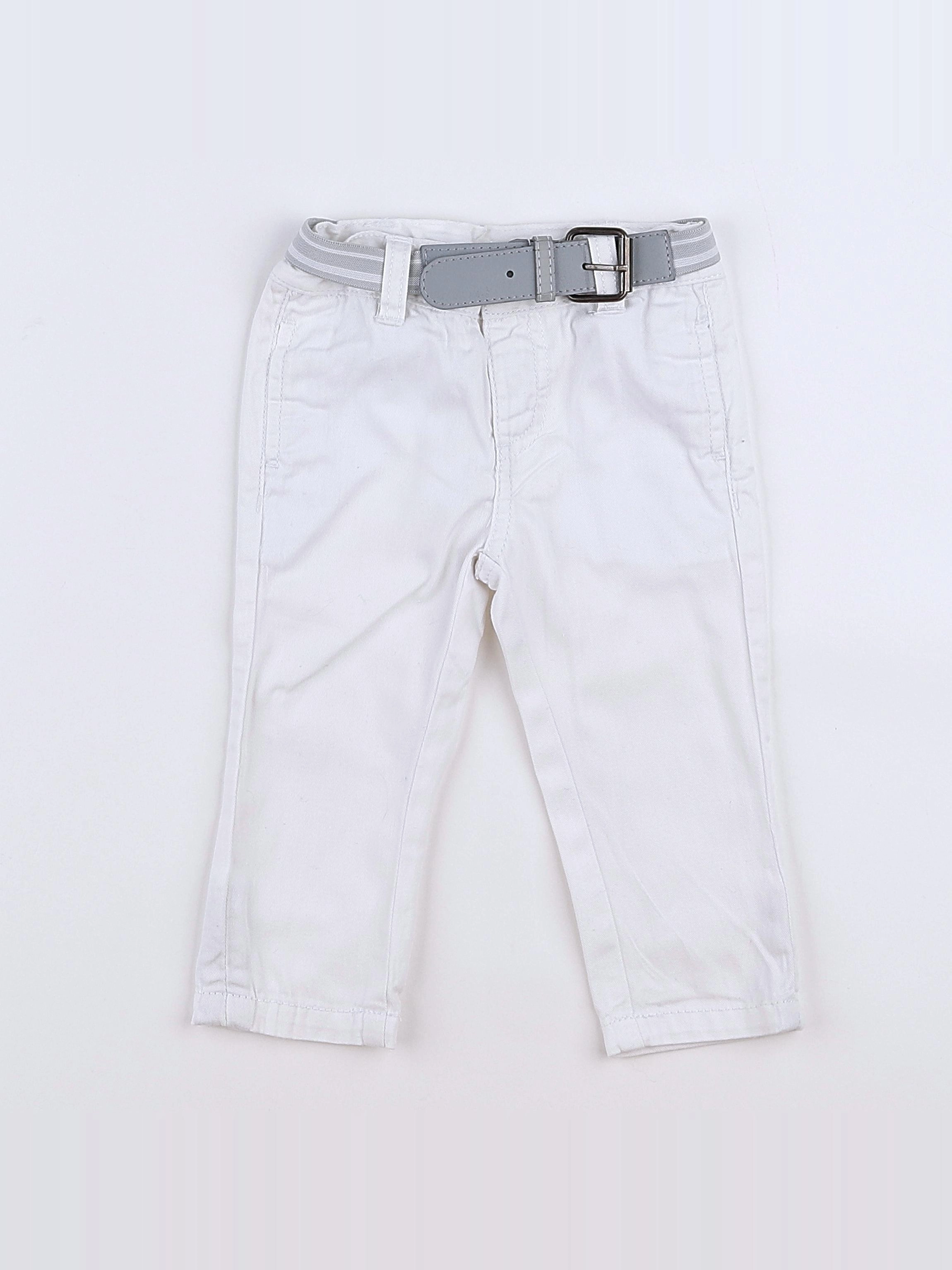 Vertbaudet - jean blanc - 6 mois