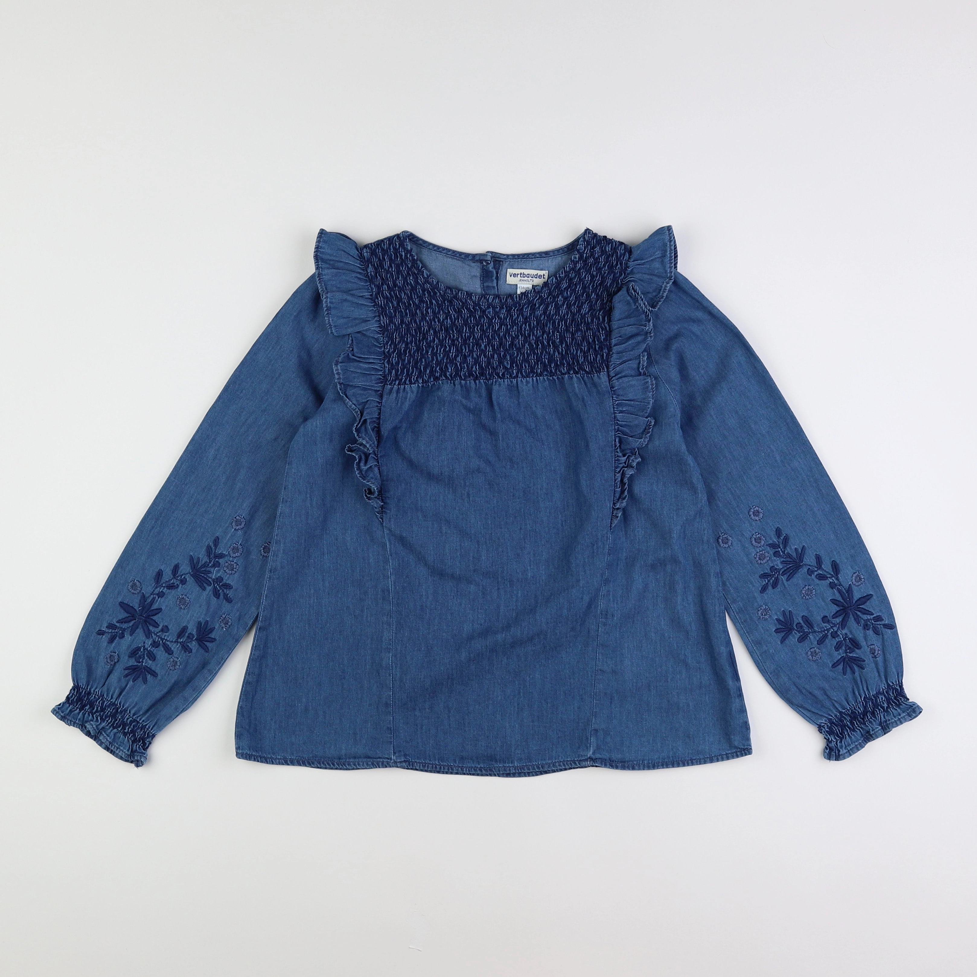 Vertbaudet - blouse bleu - 9 ans