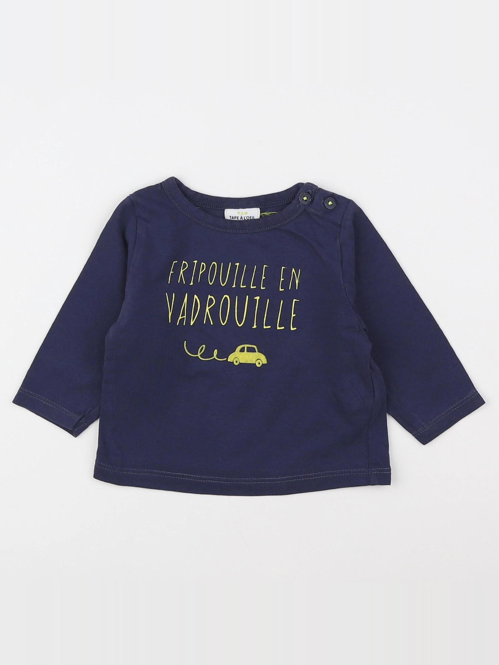 Tape à l'oeil - tee-shirt bleu - 3 mois
