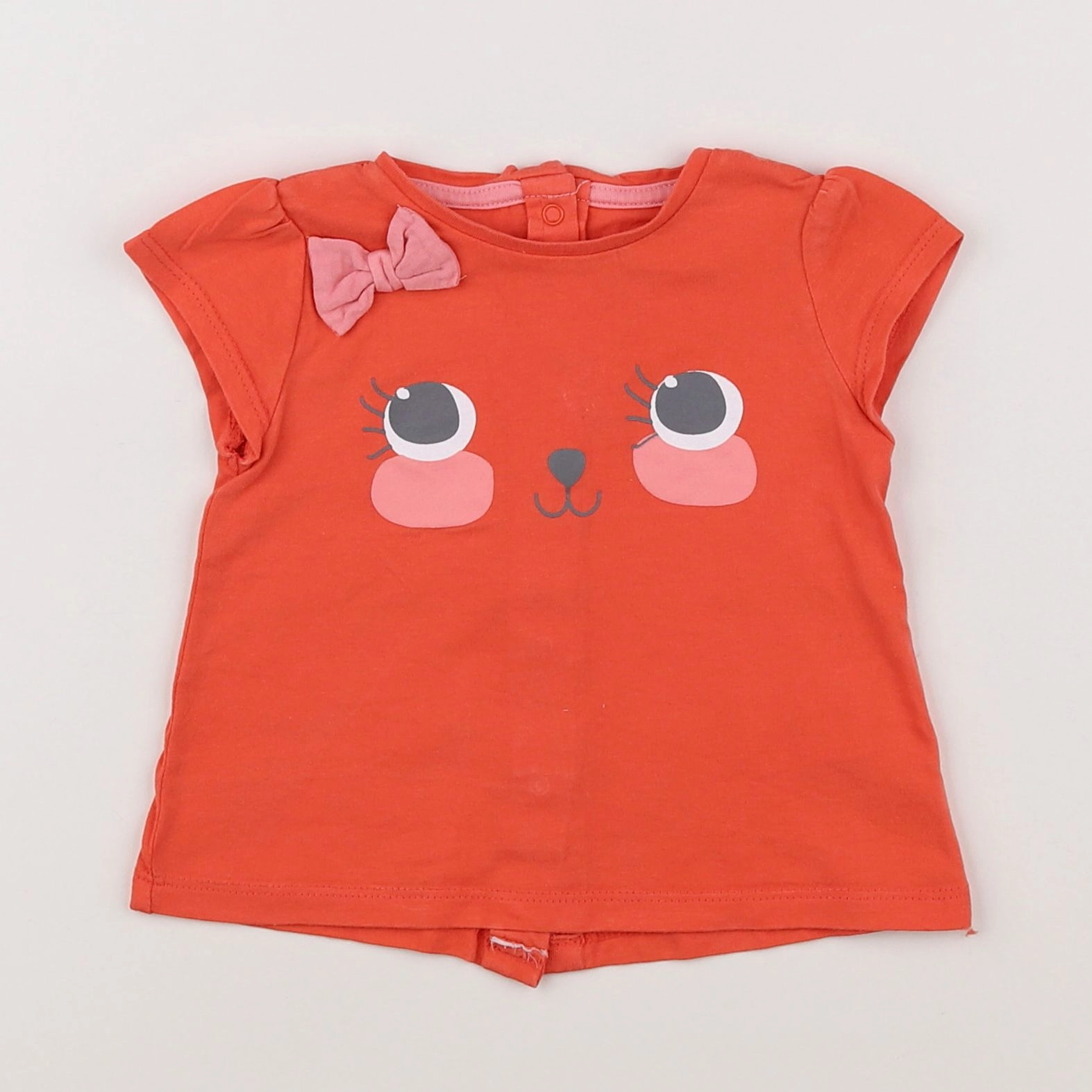 Vertbaudet - tee-shirt rouge - 6 mois