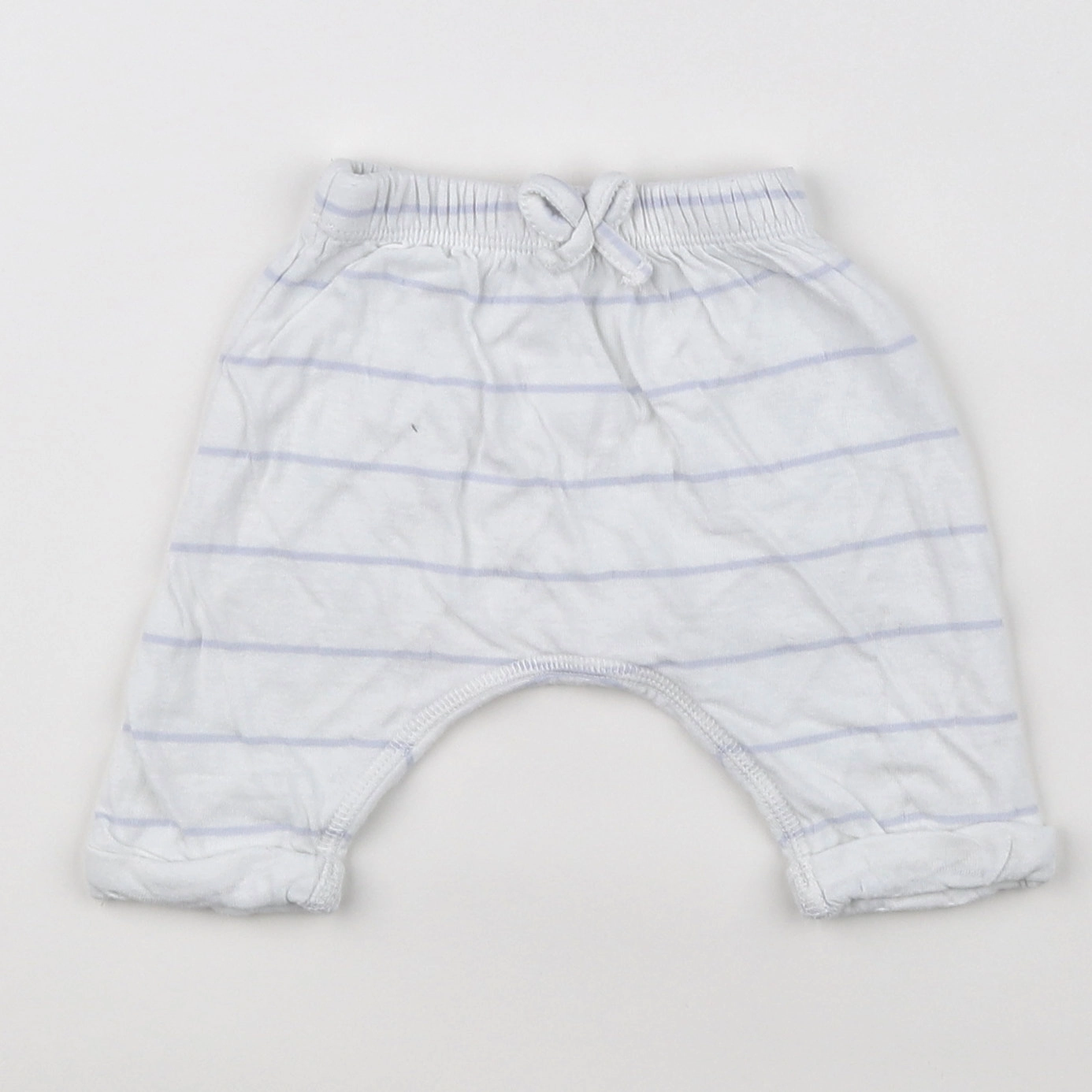 Vertbaudet - sarouel blanc, bleu - 1 mois