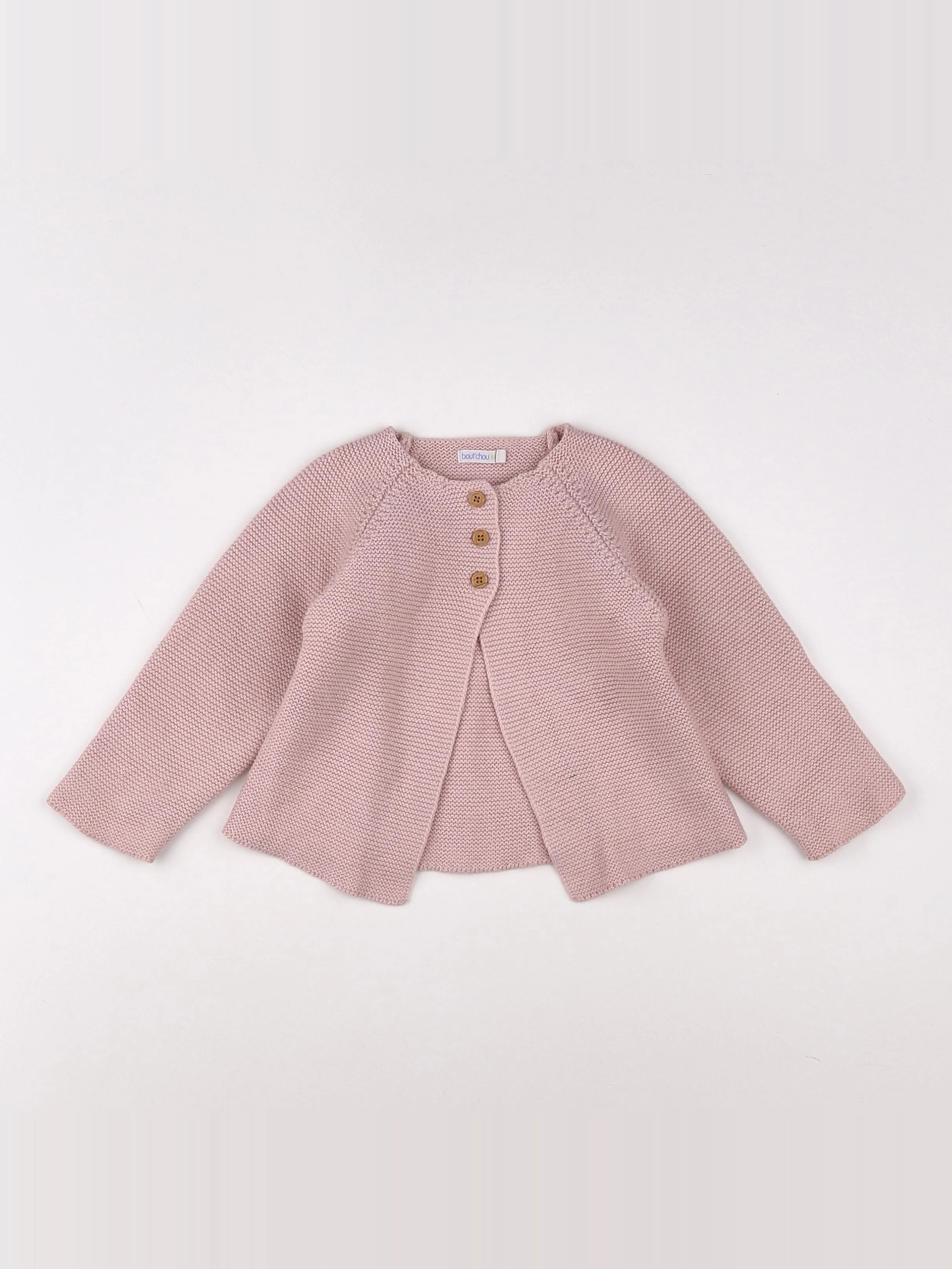Boutchou - gilet rose - 12 mois