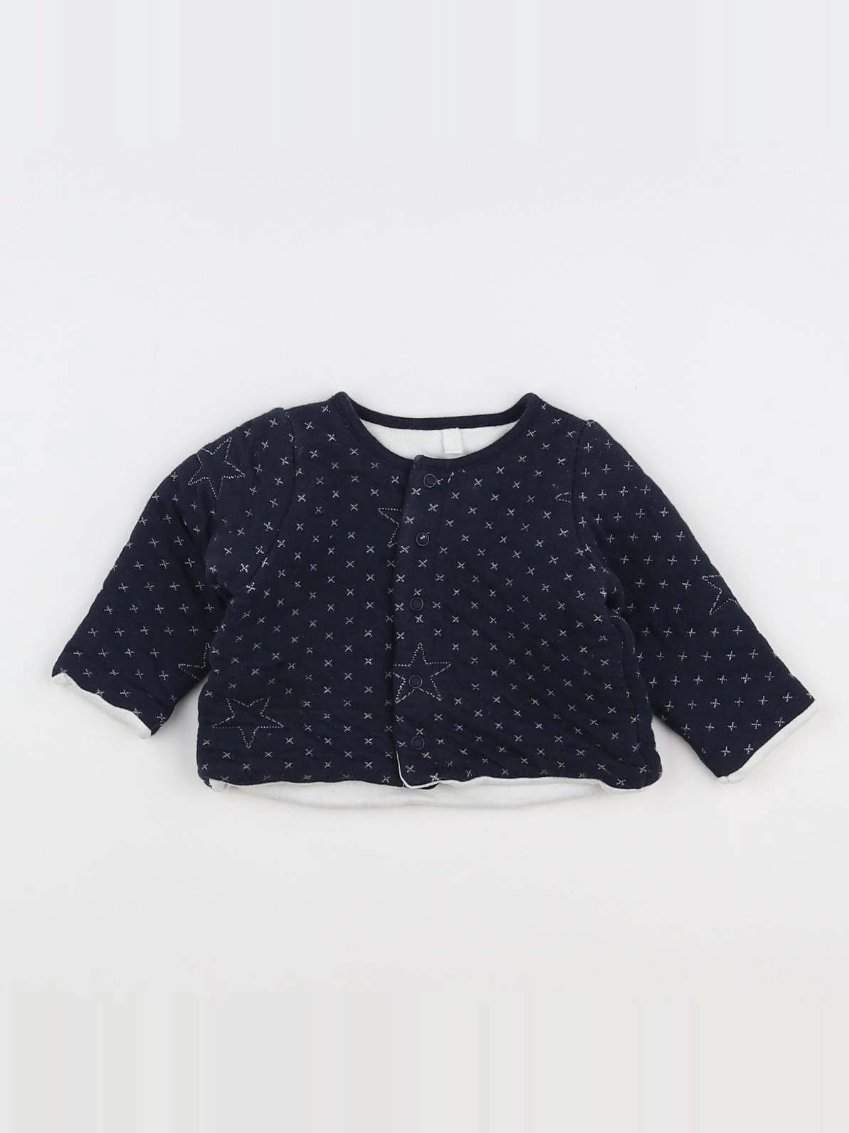 Petit Bateau - sweat bleu - 3 mois