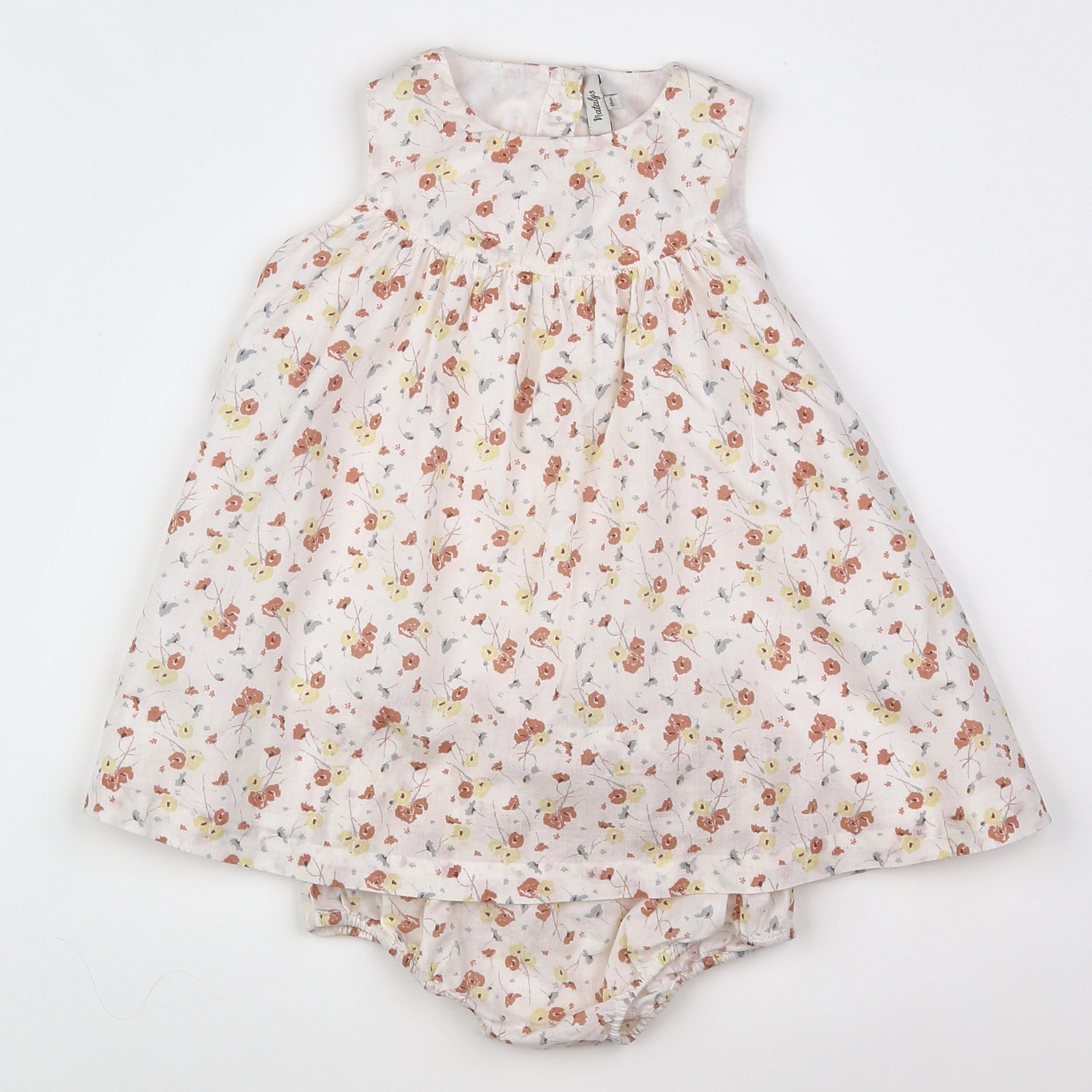 Natalys - robe blanc, multicolore - 18 mois