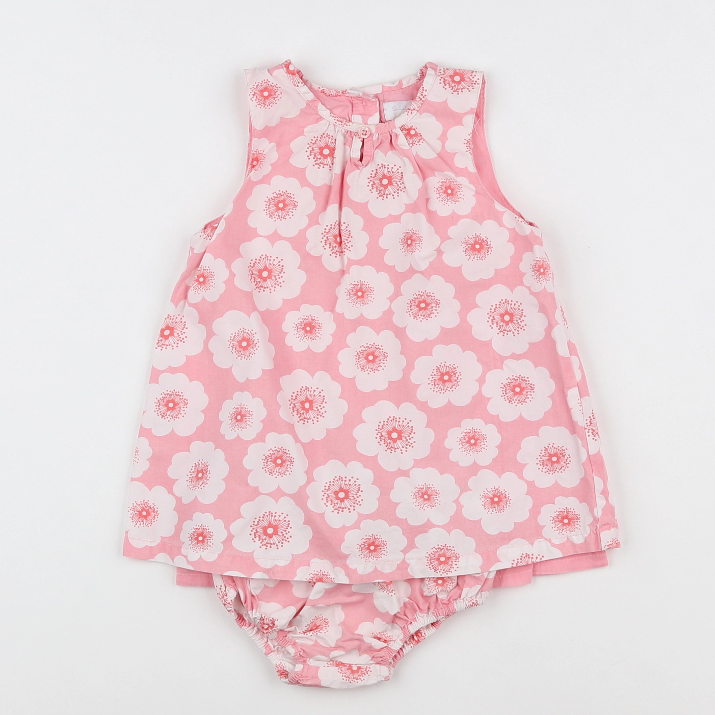 Cadet Rousselle - robe rose, blanc - 12 mois