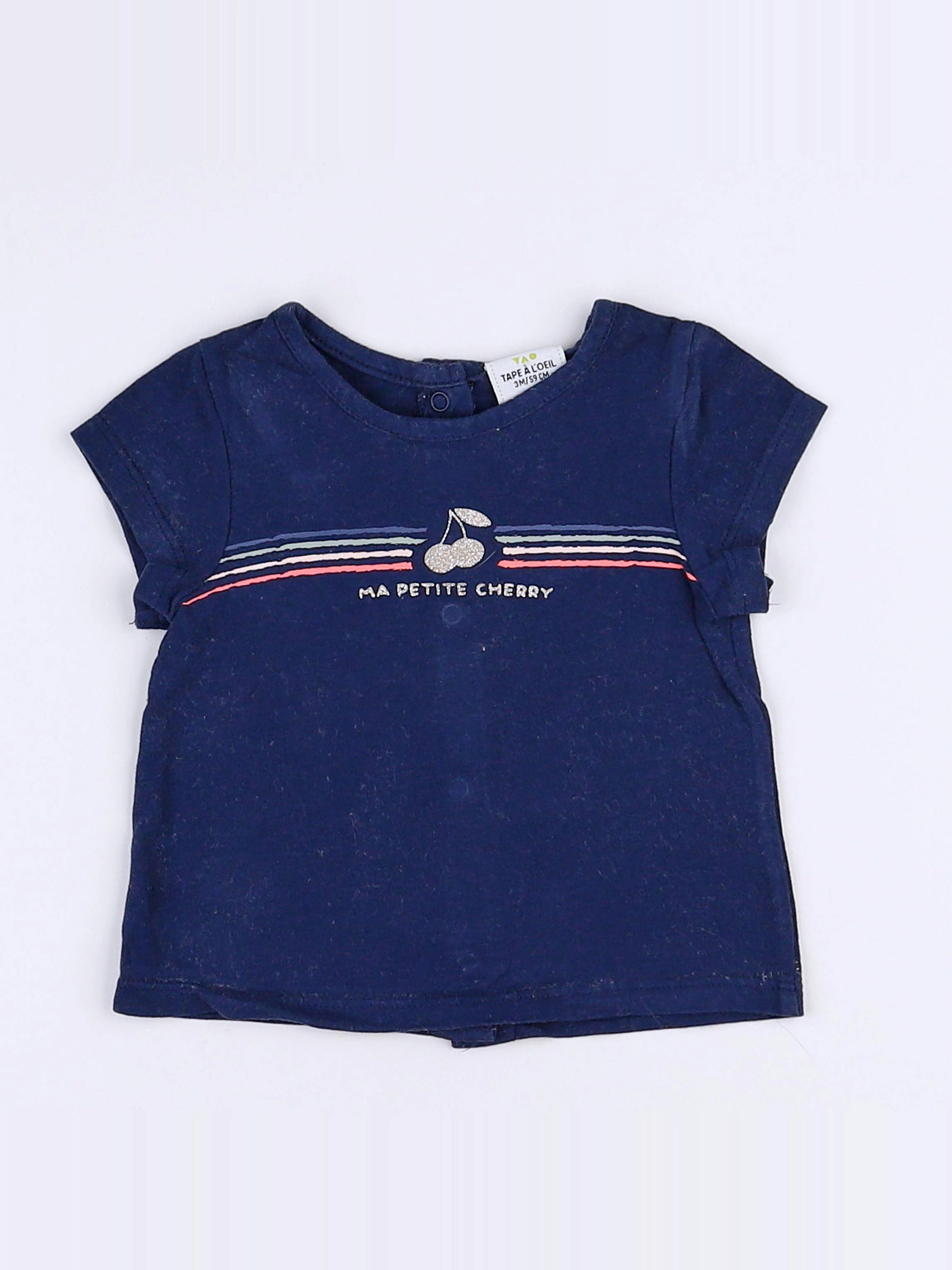 Tape à l'oeil - tee-shirt bleu - 3 mois