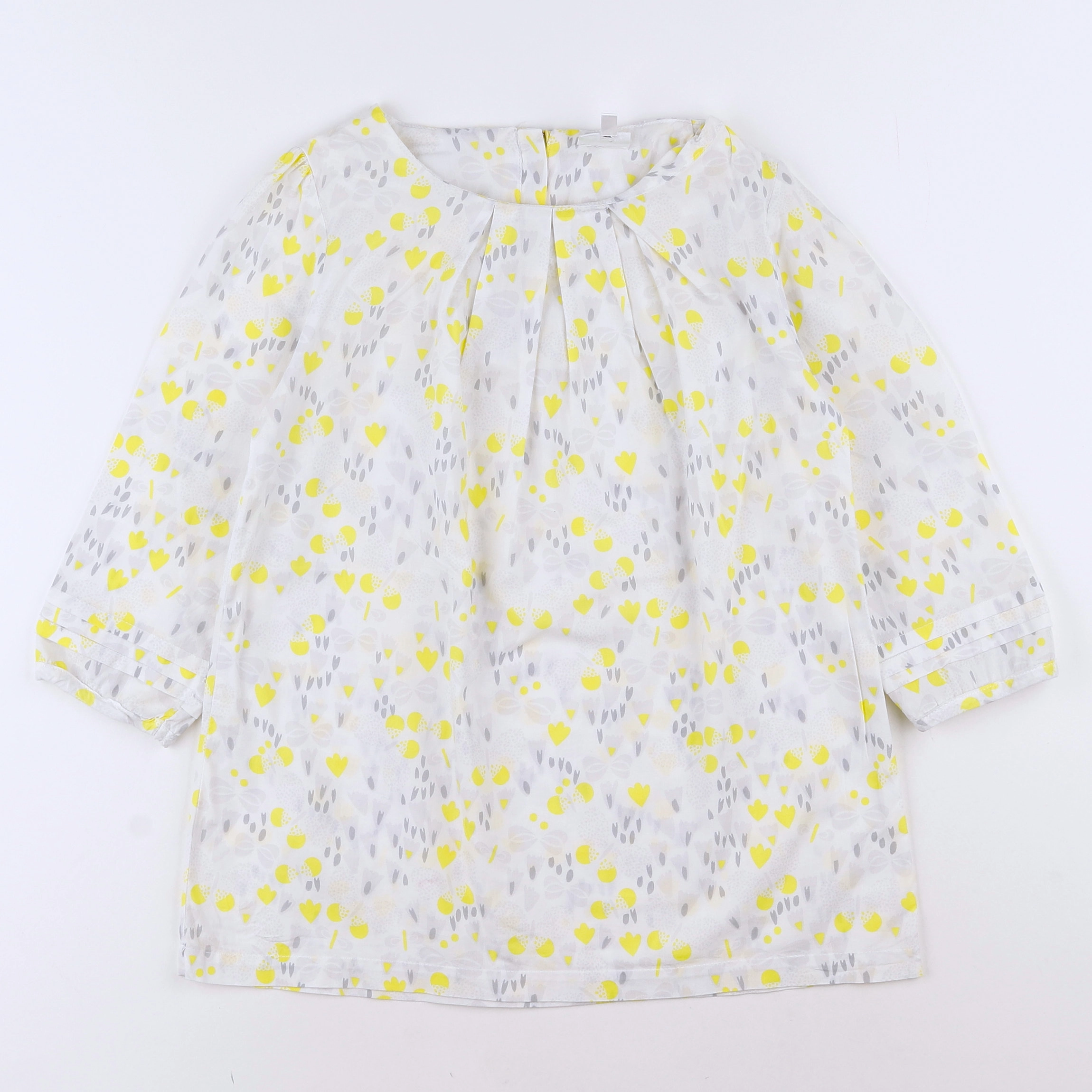 Vertbaudet - robe blanc, jaune - 10 ans