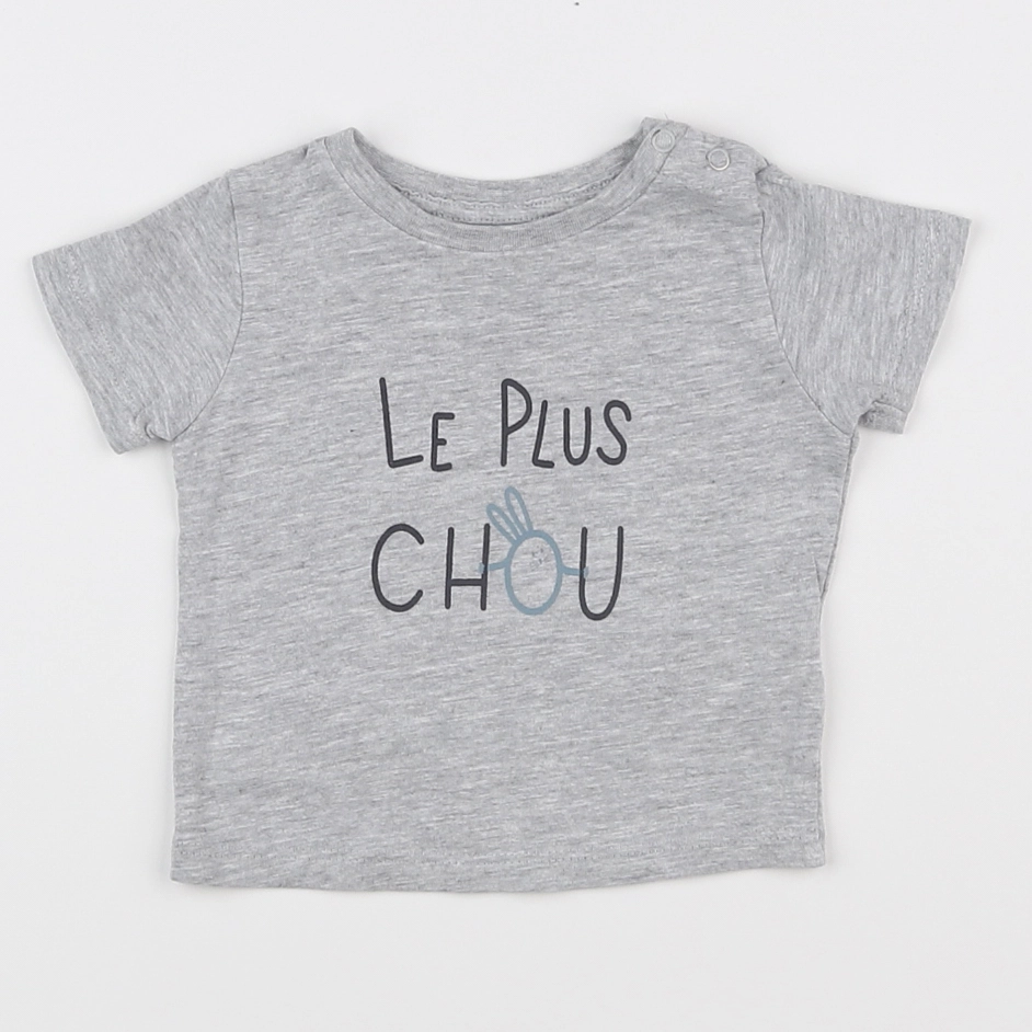 Vertbaudet - tee-shirt gris - 3 mois