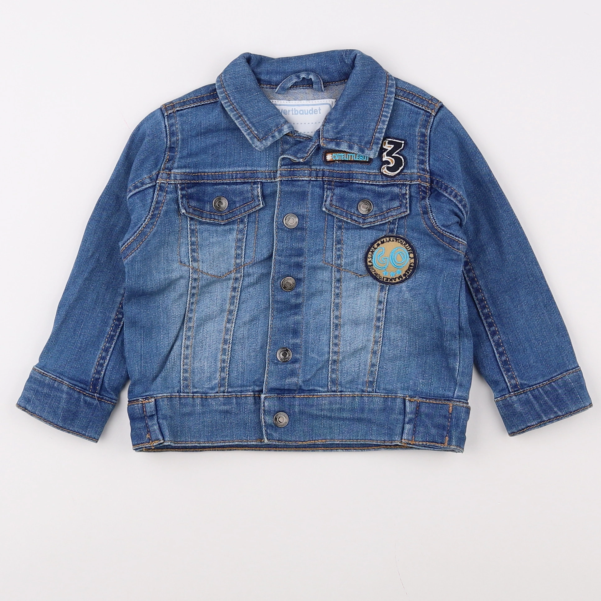 Vertbaudet - veste bleu - 18 mois