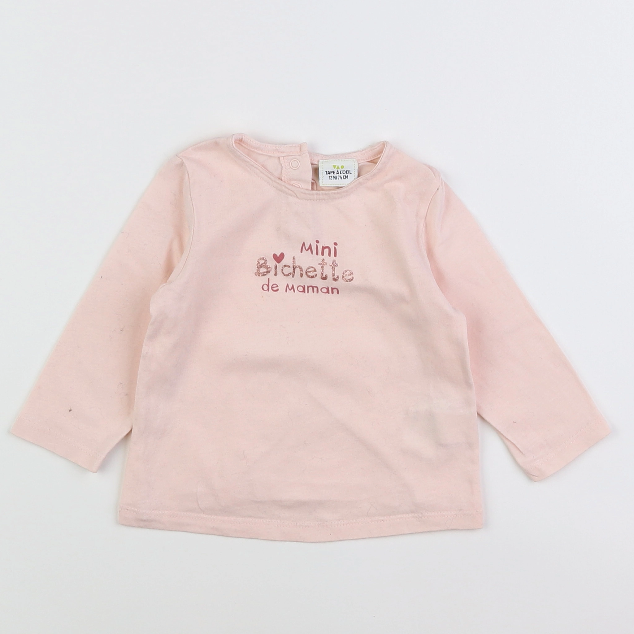 Tape à l'oeil - tee-shirt rose - 12 mois