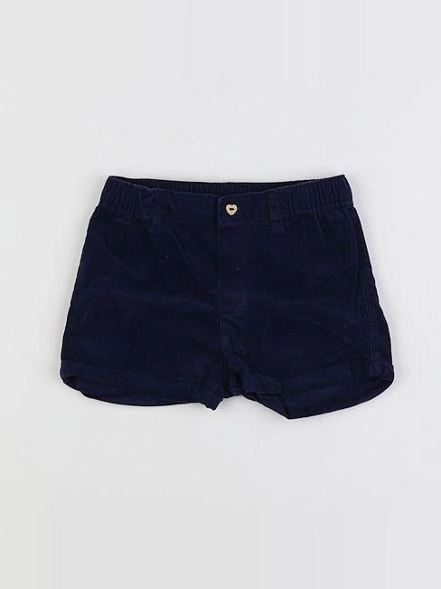 H&M - short bleu - 6/9 mois