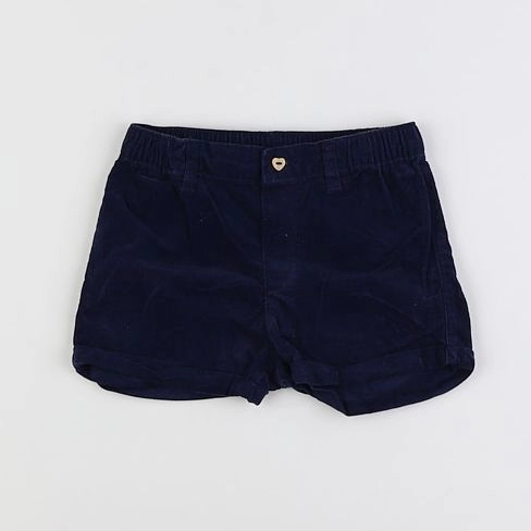 H&M - short bleu - 6/9 mois