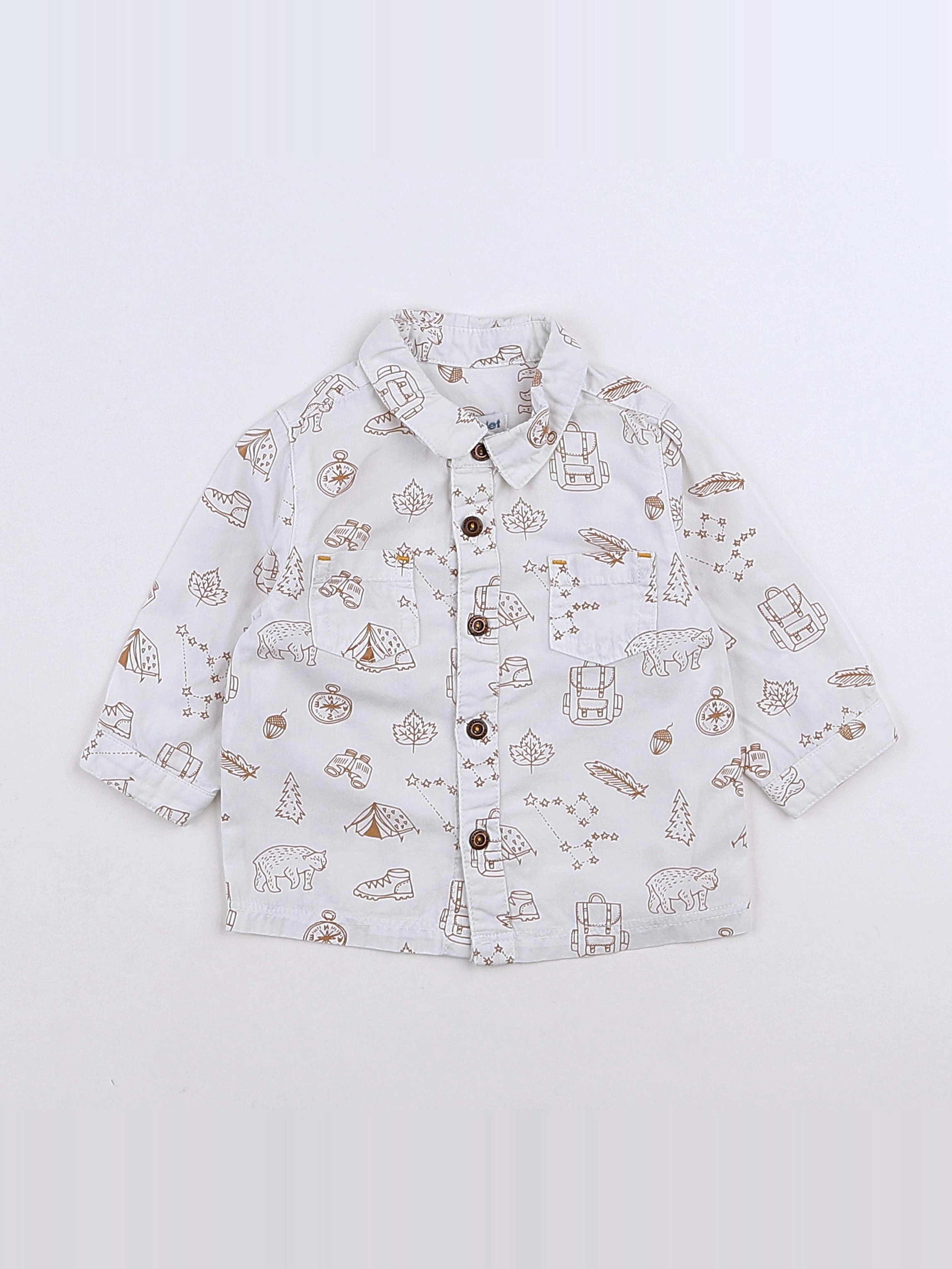 Vertbaudet - chemise blanc - 3 mois