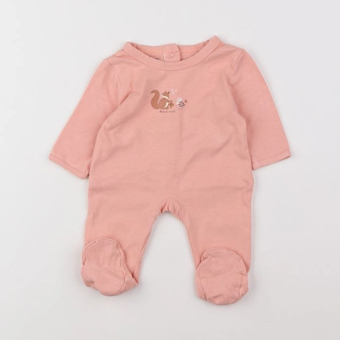 Vertbaudet - pyjama coton rose - 0 mois