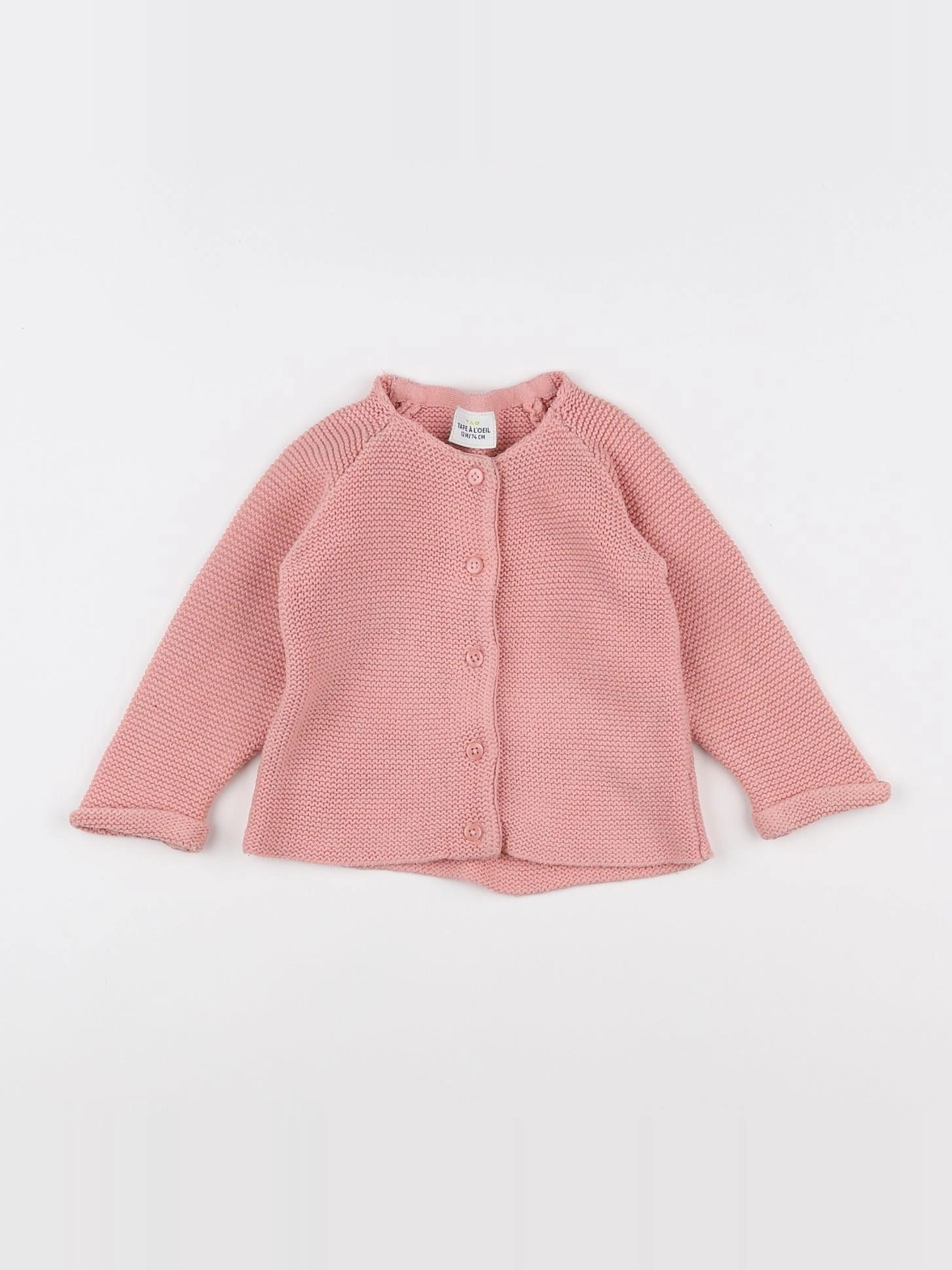 Tape à l'oeil - gilet rose - 12 mois