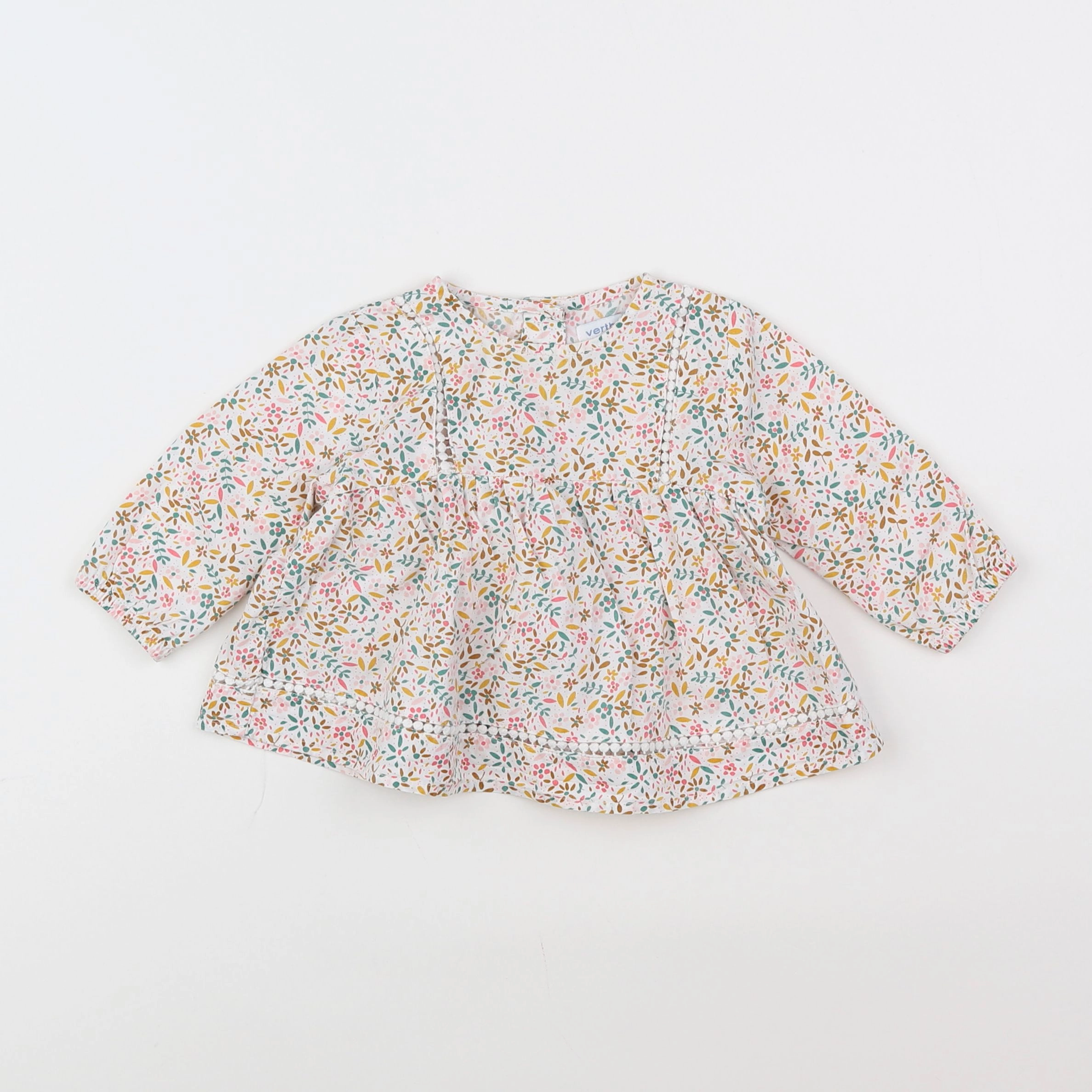 Vertbaudet - blouse multicolore - 6 mois